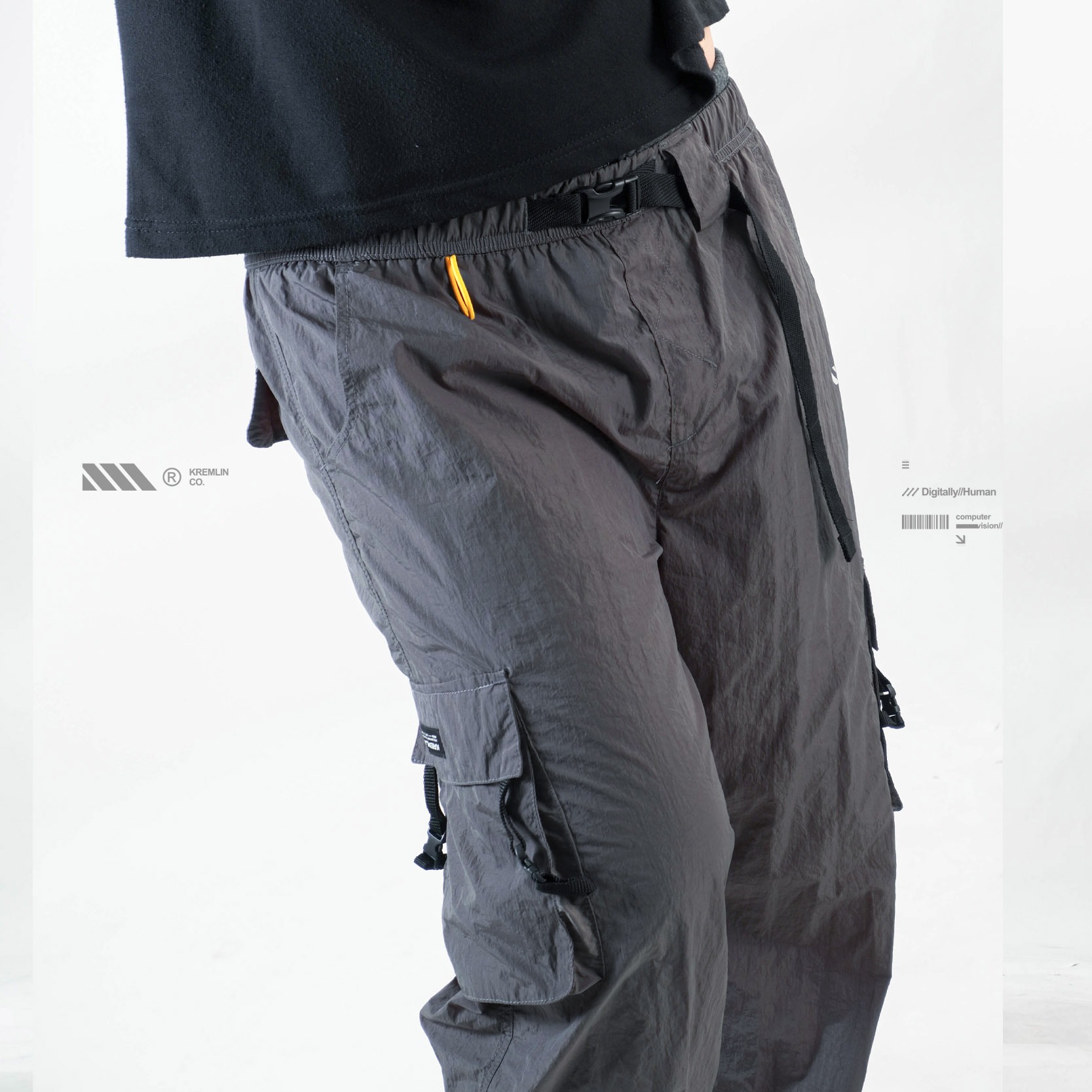 KREMLIN Long Cargo Nylon Cringkle - Dark Grey - Chronos