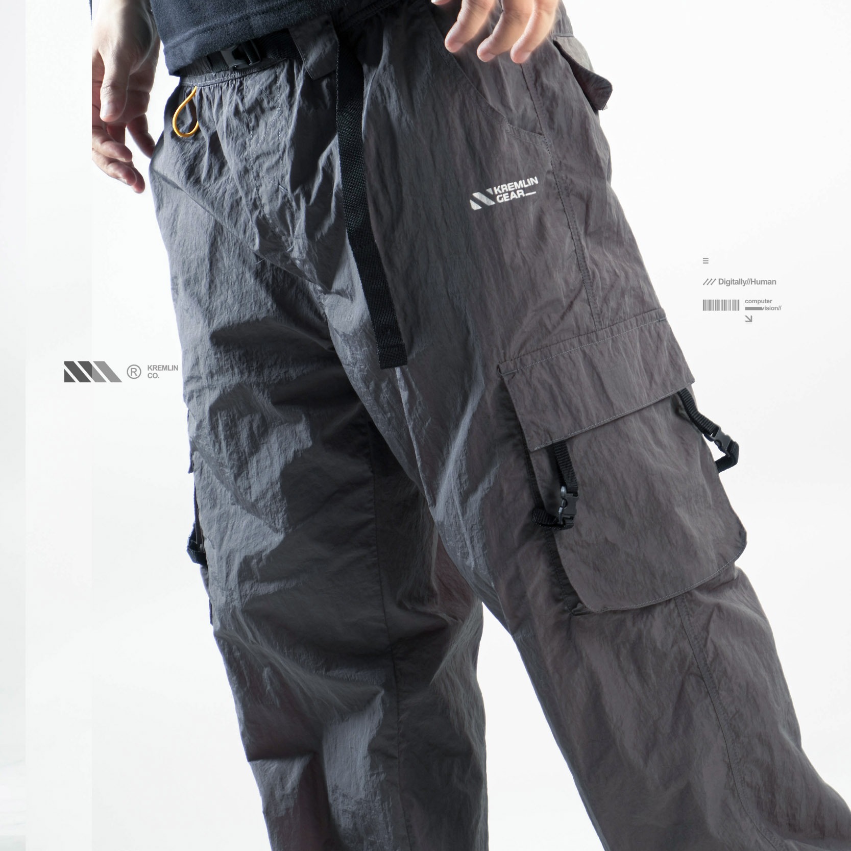 KREMLIN Long Cargo Nylon Cringkle - Dark Grey - Chronos