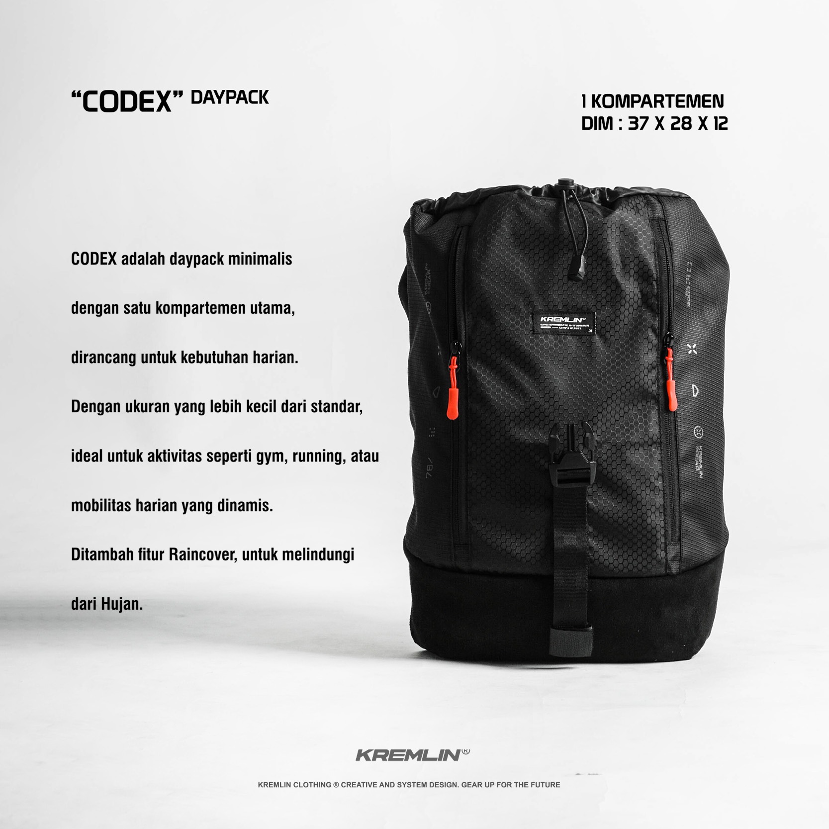 KREMLIN Tas Daypack Ransel Techwear Minimalist - CODEX