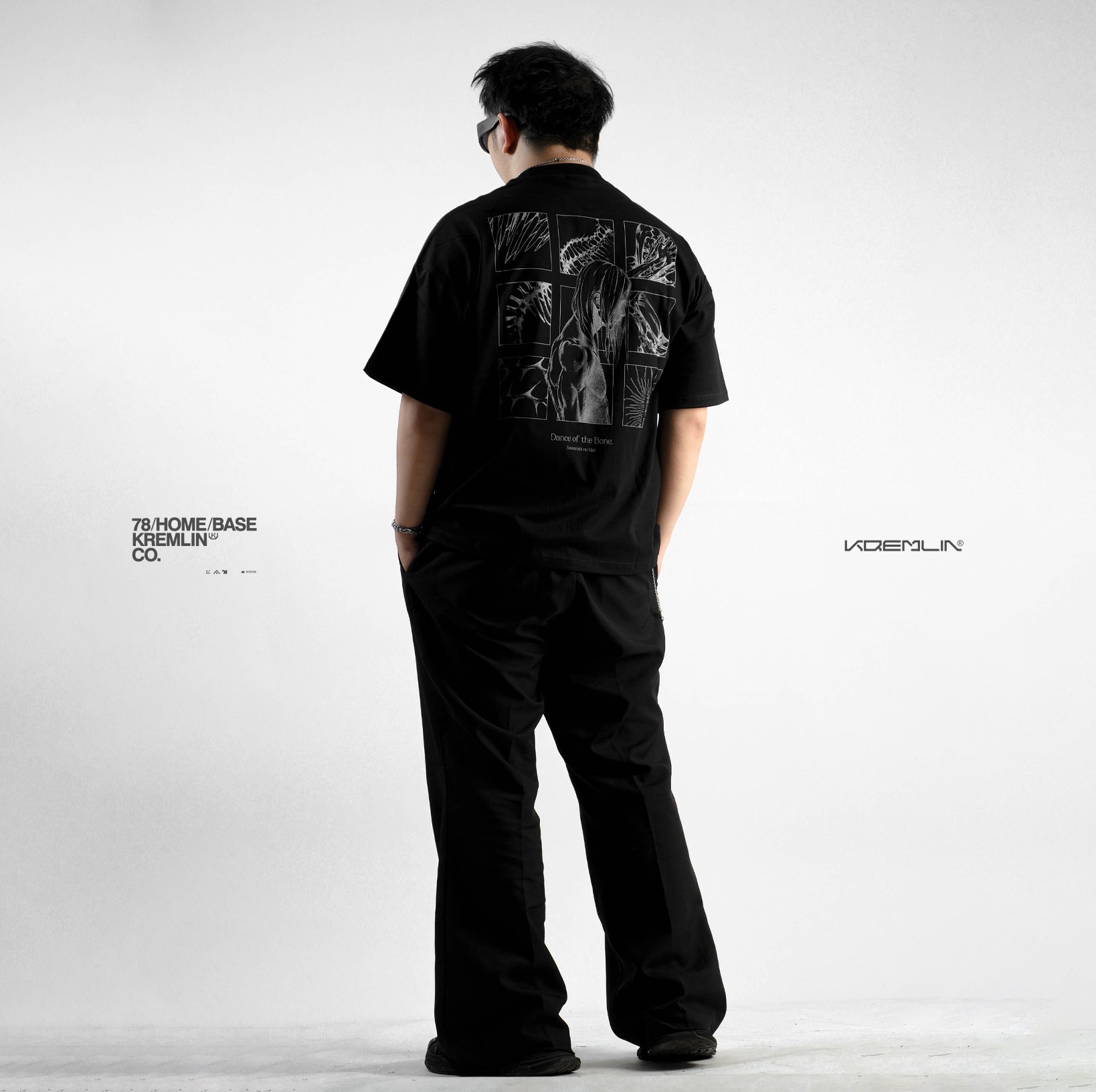 KREMLIN T-Shirt Boxy OVS Fit Black - Dance of Bone