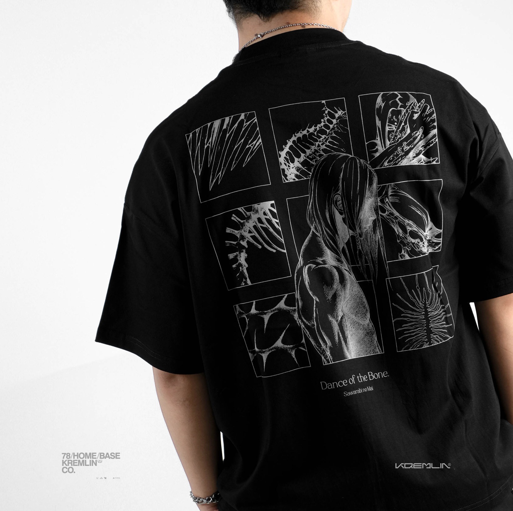 KREMLIN T-Shirt Boxy OVS Fit Black - Dance of Bone