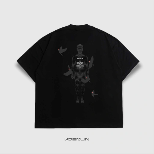 KREMLIN T-Shirt Boxy OVS Fit Black - Dementia