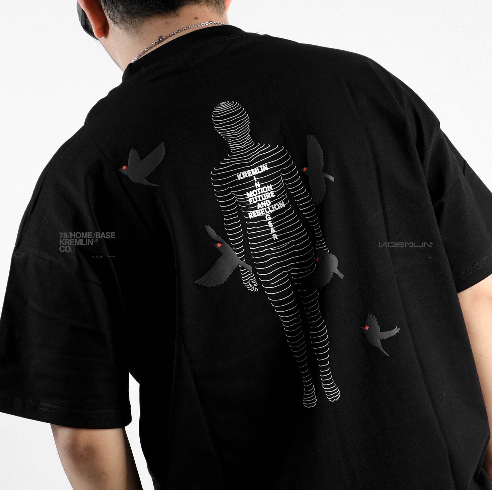 KREMLIN T-Shirt Boxy OVS Fit Black - Dementia