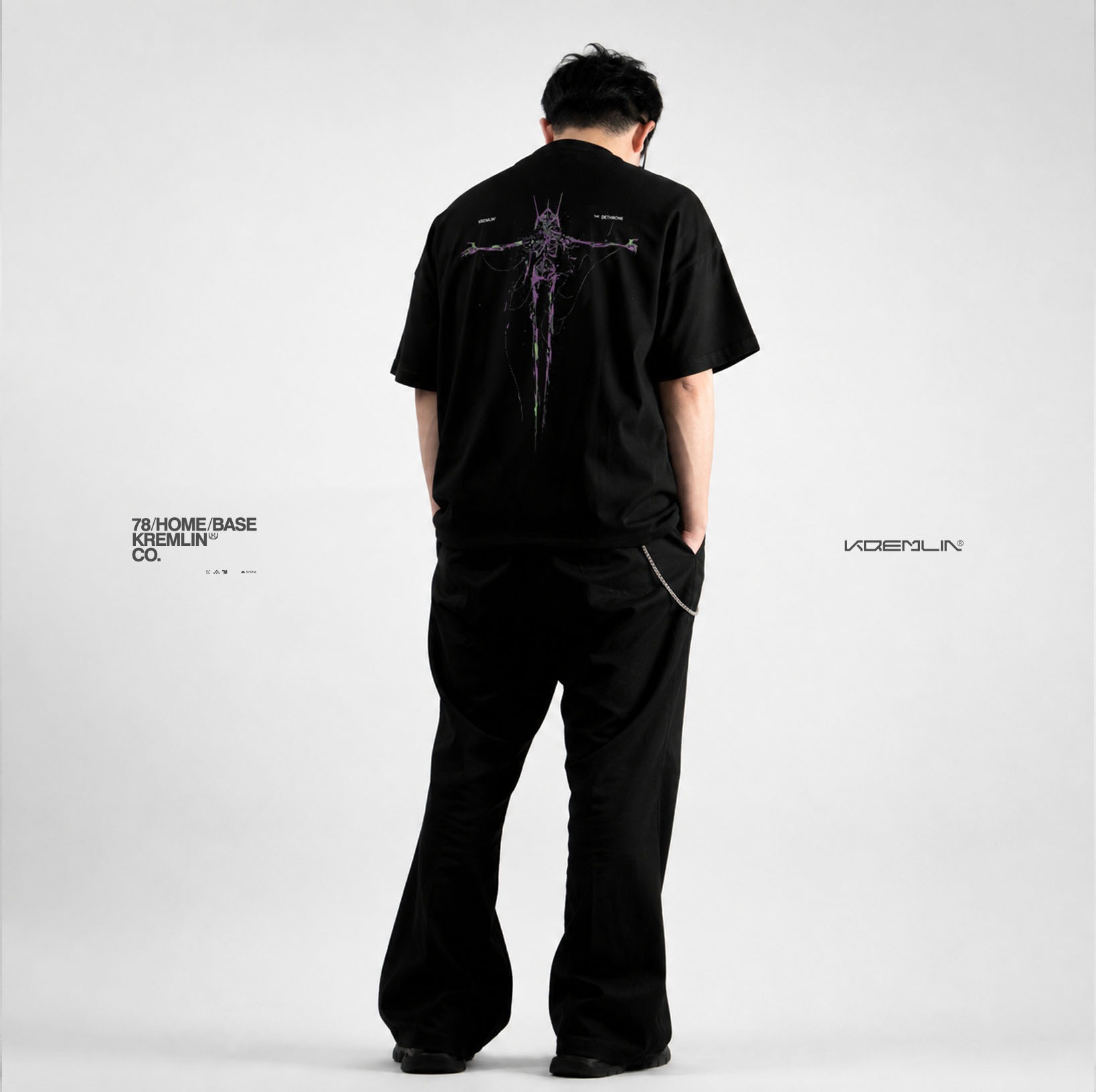 KREMLIN T-Shirt Boxy OVS Fit Black - Dethrone