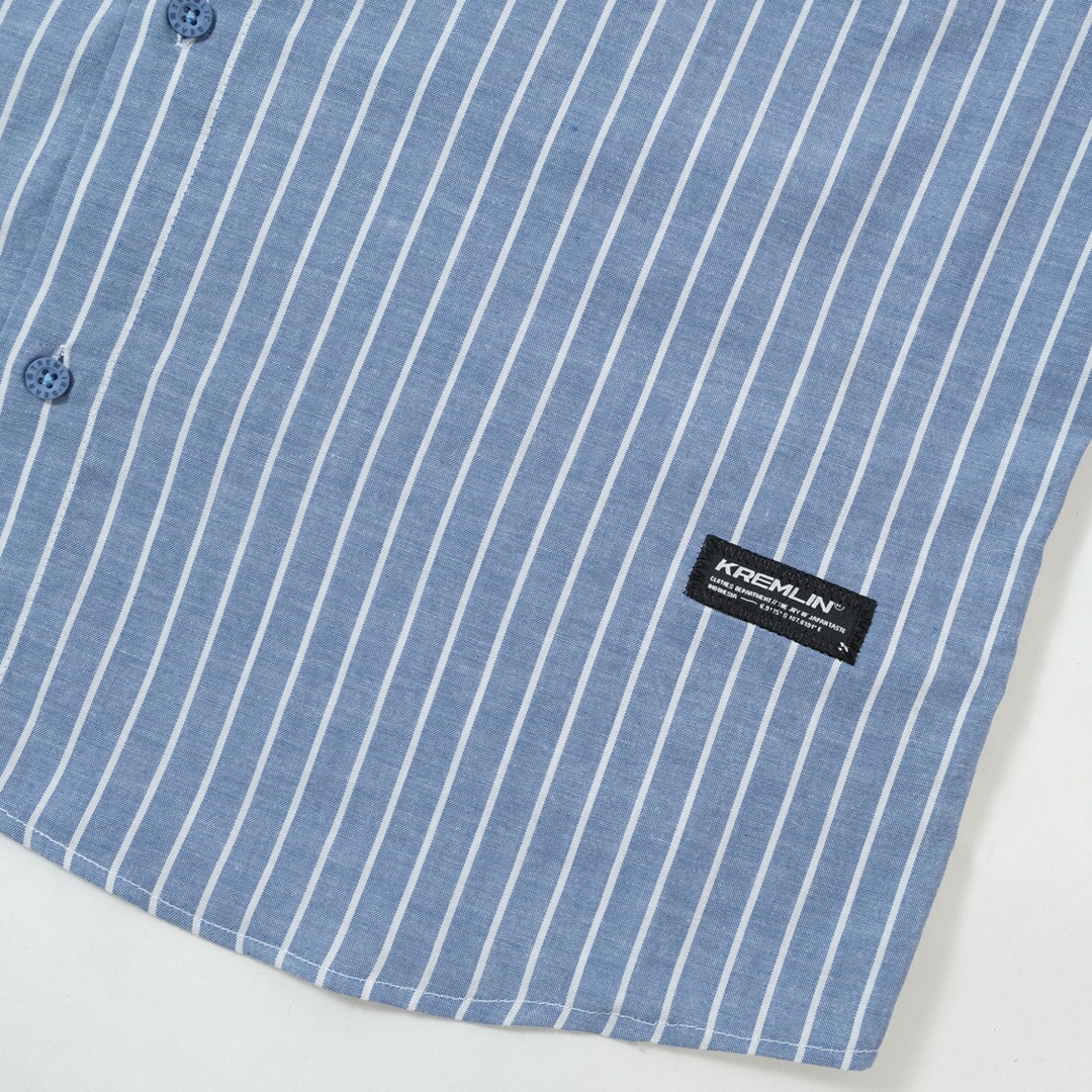 KREMLIN Shirt Kemeja Salur Pinstripe - Regular - EDO Blue