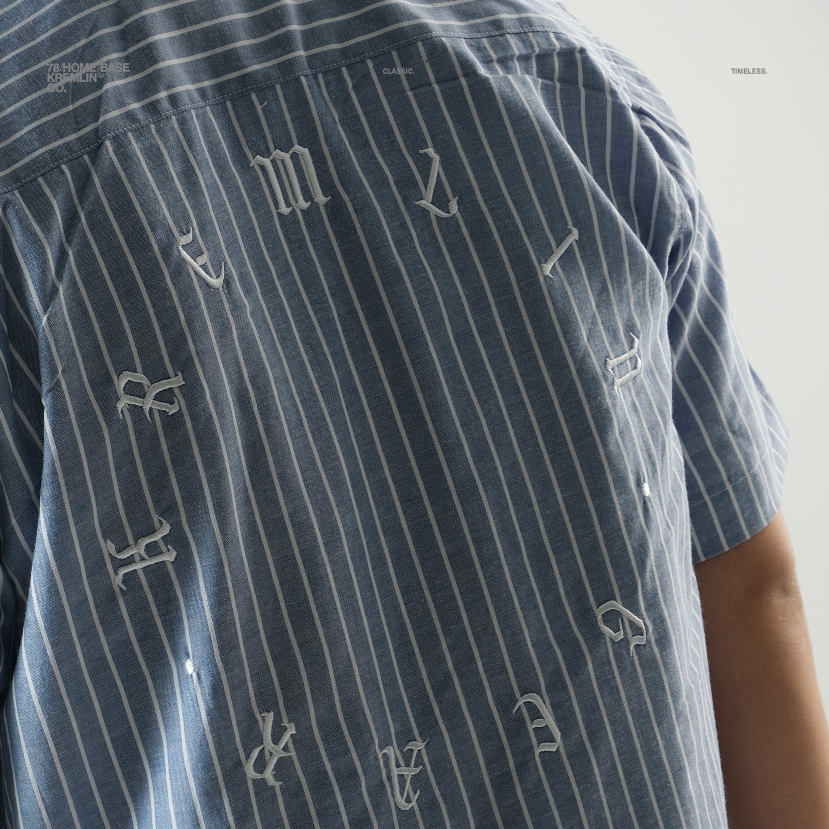 KREMLIN Shirt Kemeja Salur Pinstripe - Regular - EDO Blue