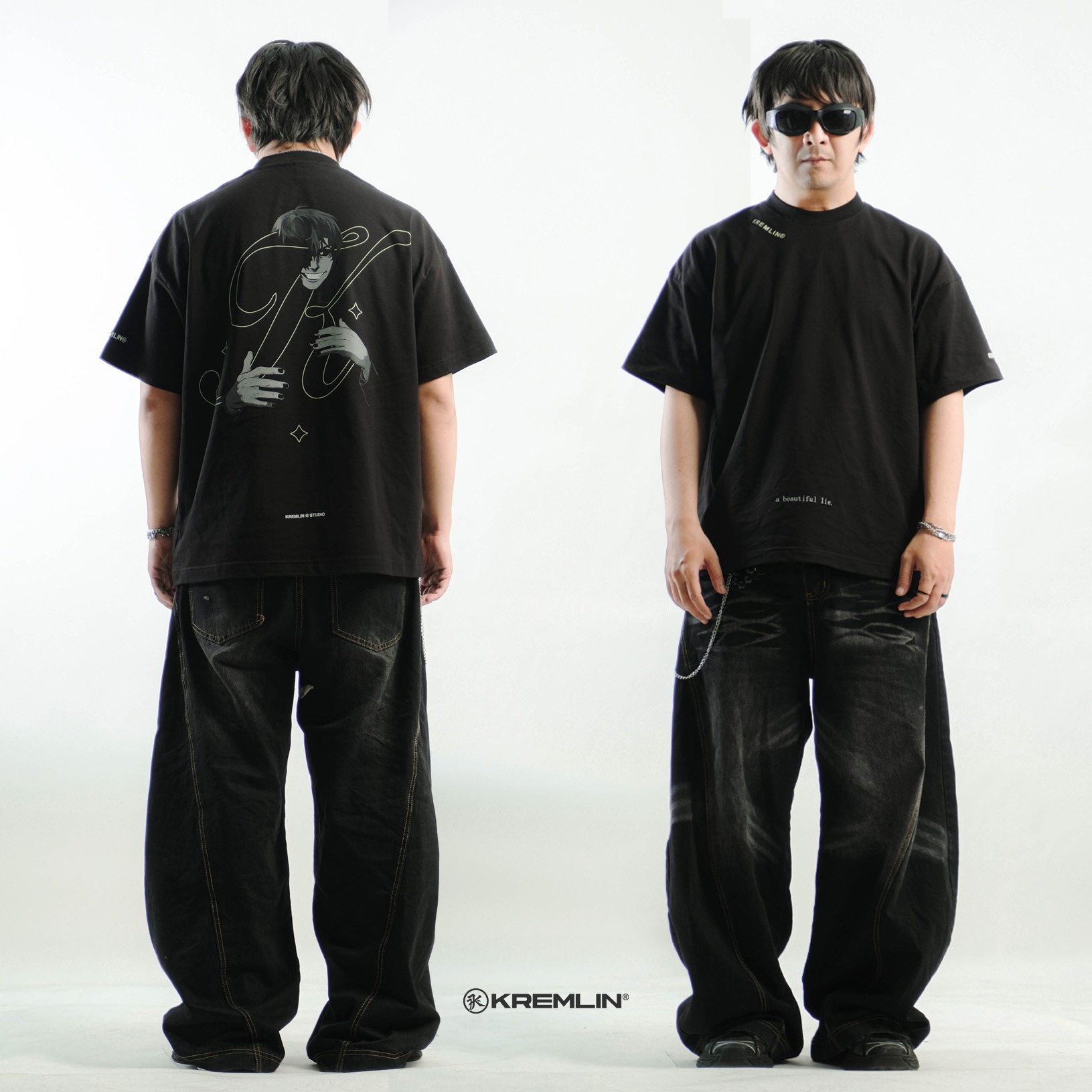 KREMLIN T-Shirt BOXY OS Fit Black - Anime xpremiental - Fracture