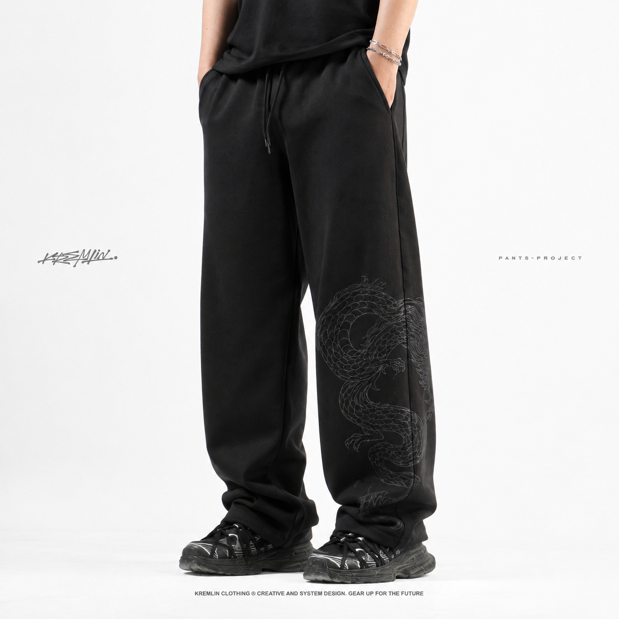 KREMLIN Celana Sweatpants Loose Pants Baggy - Anime insp - Geto
