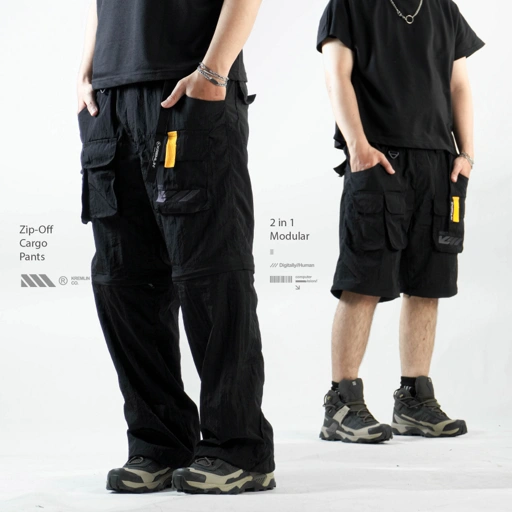 Image of KREMLIN 2 in 1 Cargo Celana Nylon Cringkle - Modular Fit - GRANT