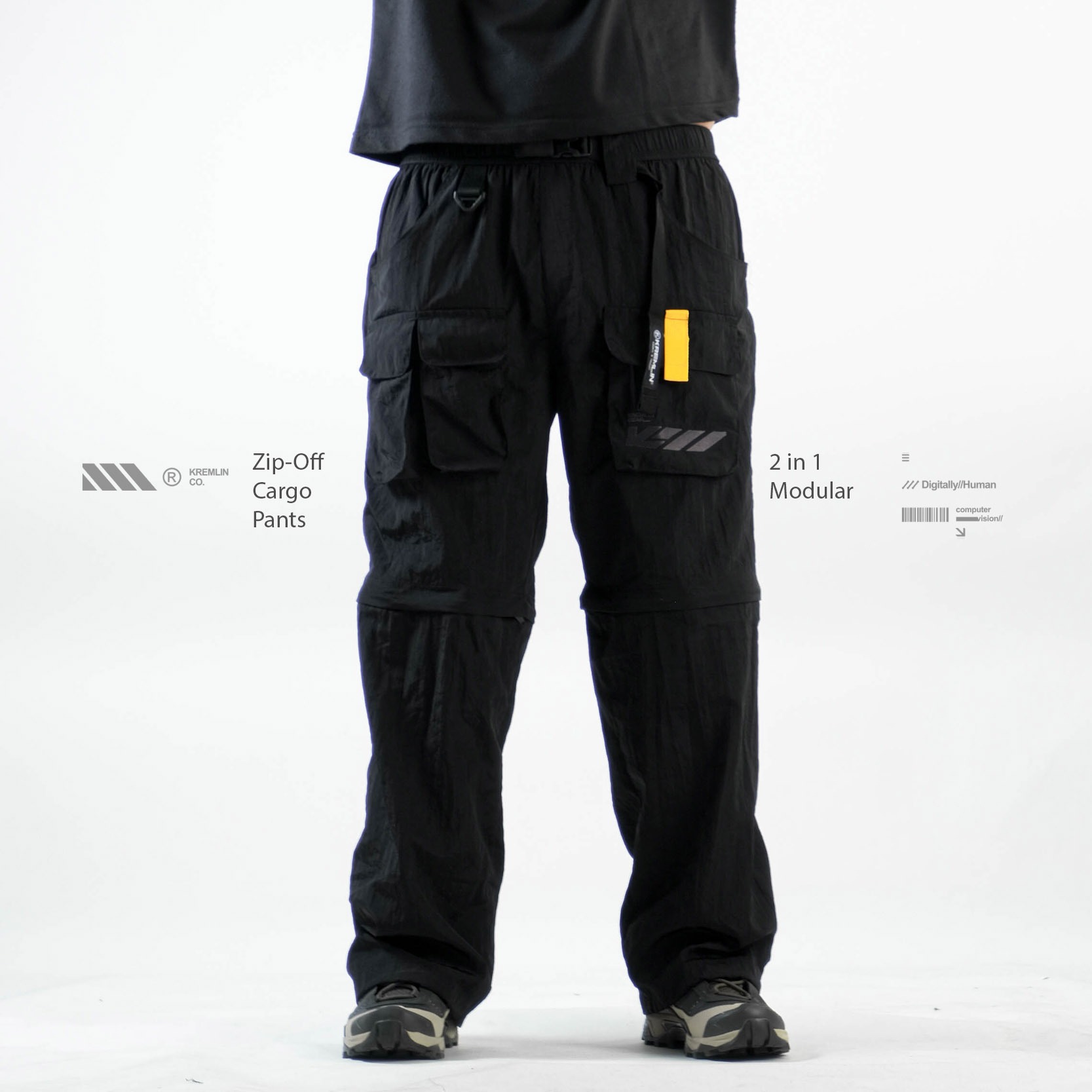 KREMLIN 2 in 1 Cargo Celana Nylon Cringkle - Modular Fit - GRANT