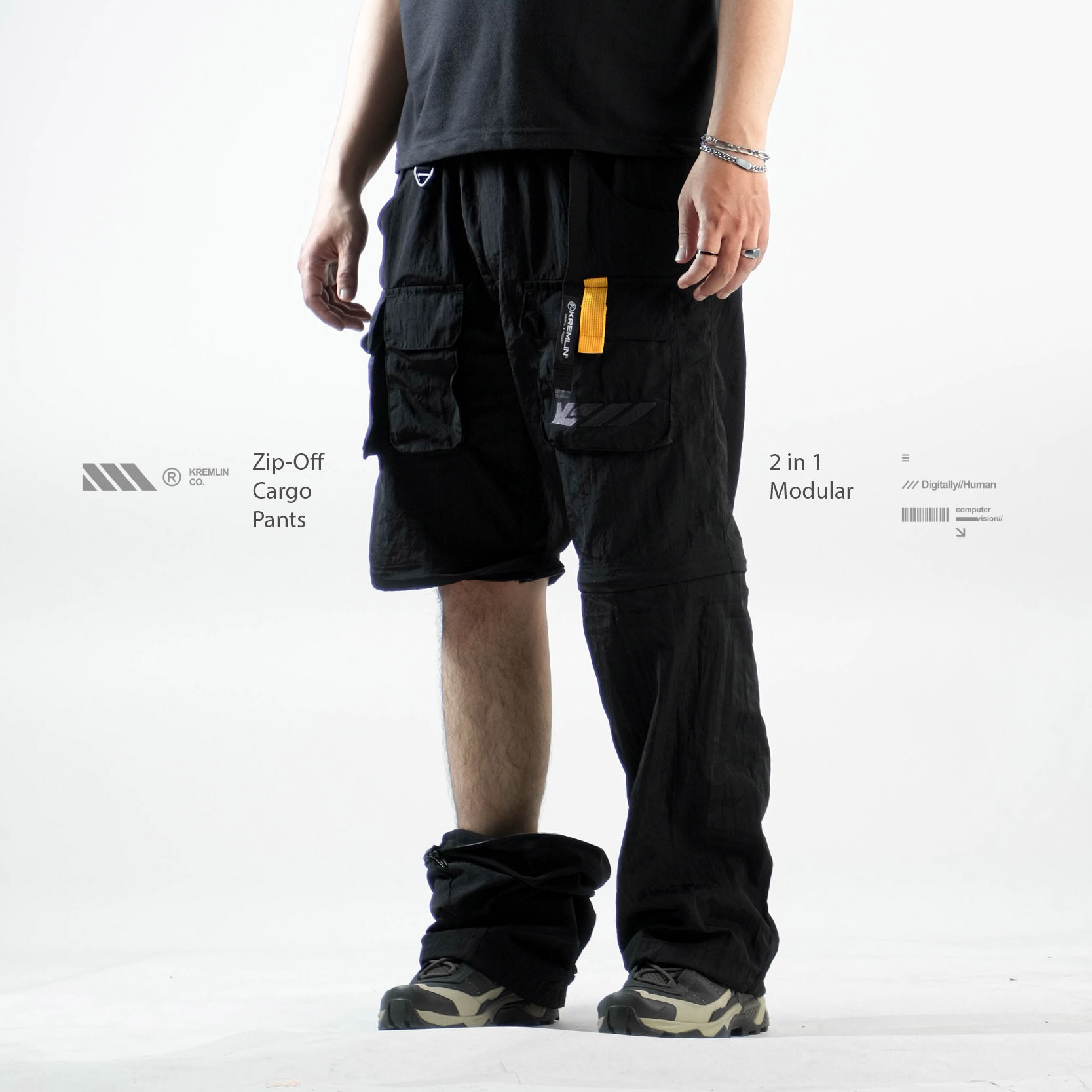 KREMLIN 2 in 1 Cargo Celana Nylon Cringkle - Modular Fit - GRANT