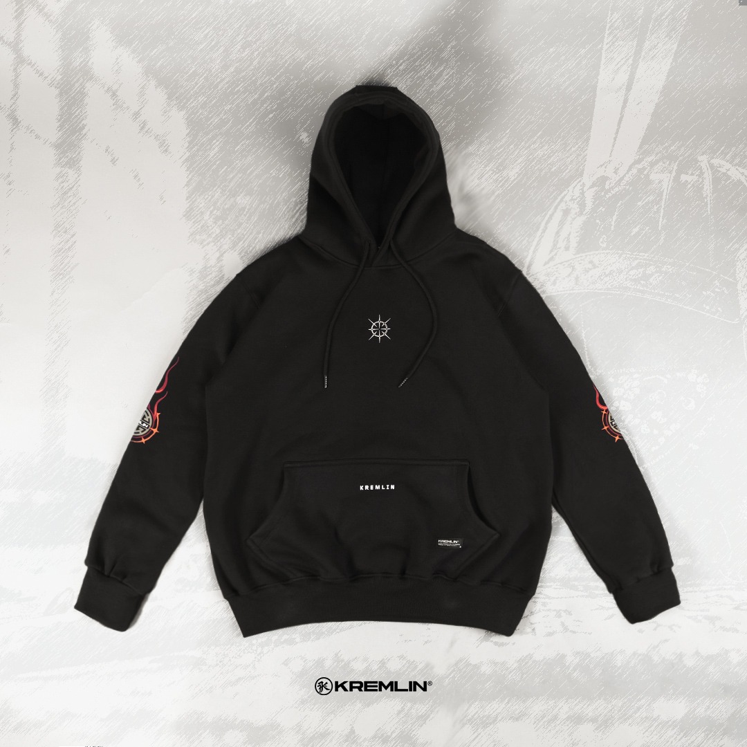 KREMLIN Pullover Hoodie Mythology Revival Black - GRIMASK