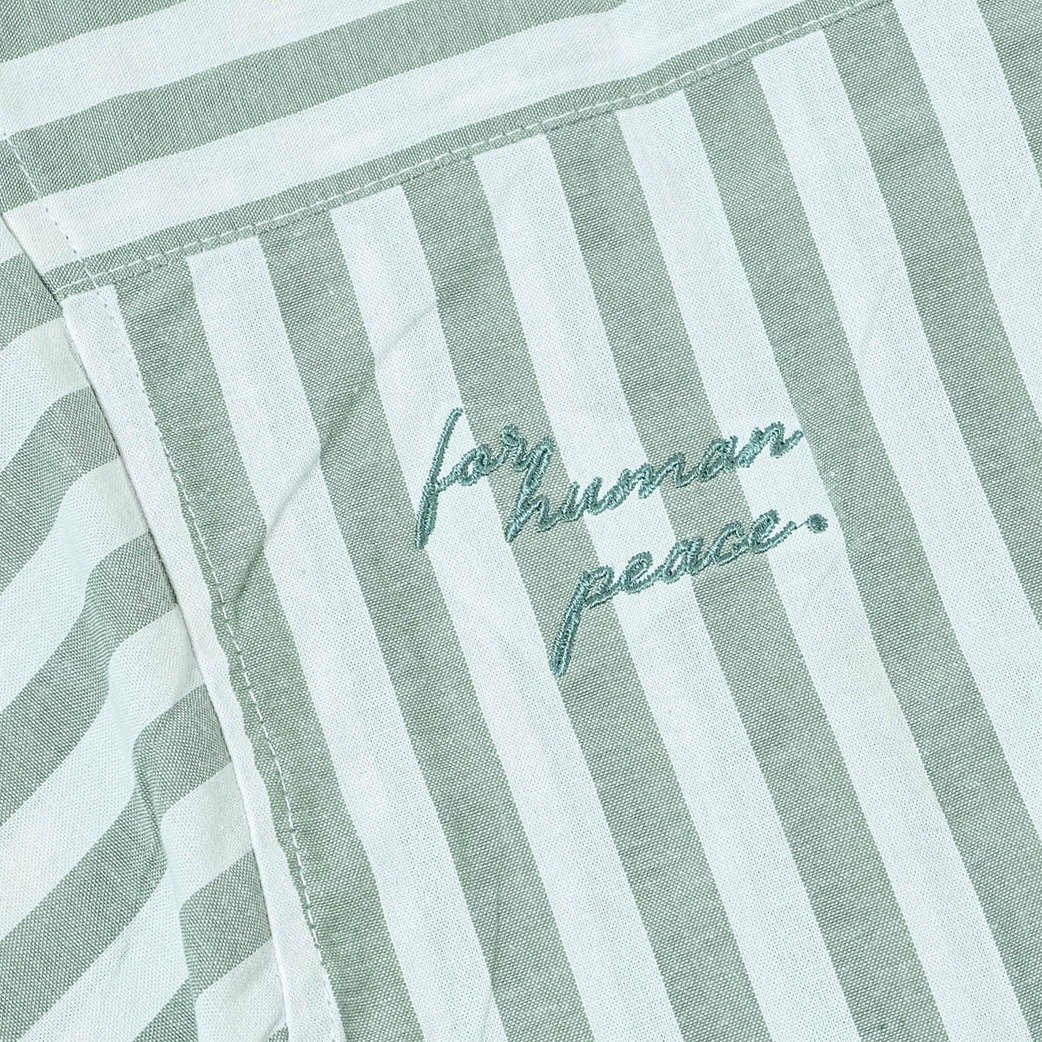 KREMLIN Shirt Kemeja Salur Pinstripe Green - Regular - Lowkey