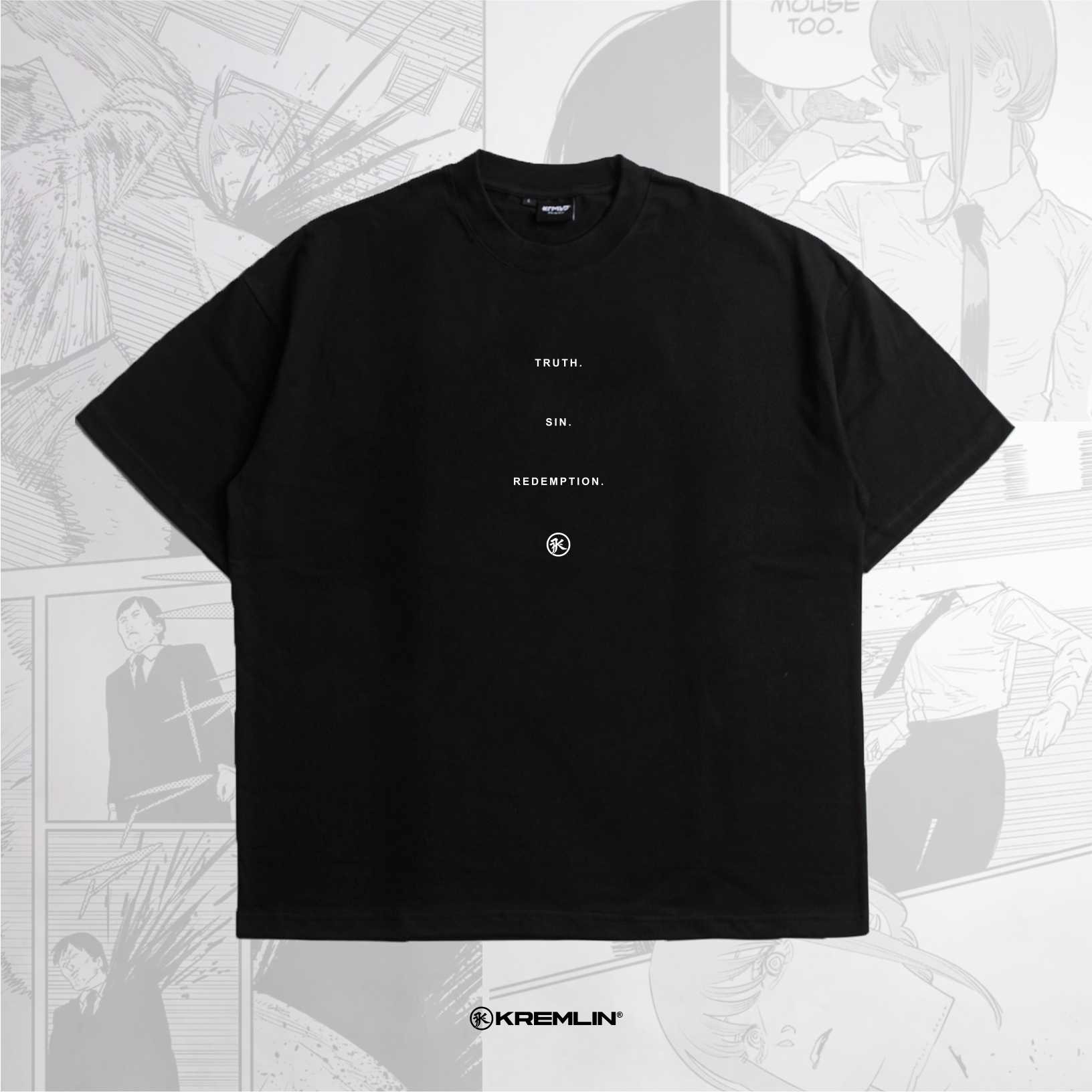 KREMLIN T-Shirt Oversized Fit Black - Anime xpremiental - Maxima