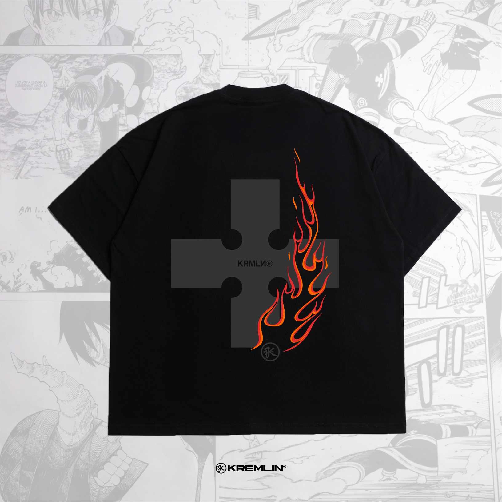 KREMLIN T-Shirt BOXY OS Fit Black - Anime xpremiental - Mayday