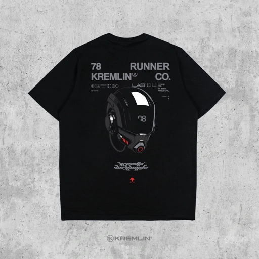 Image of Kremlin T-shirt Regular Kaos Graphic Cyber Black - Netrun