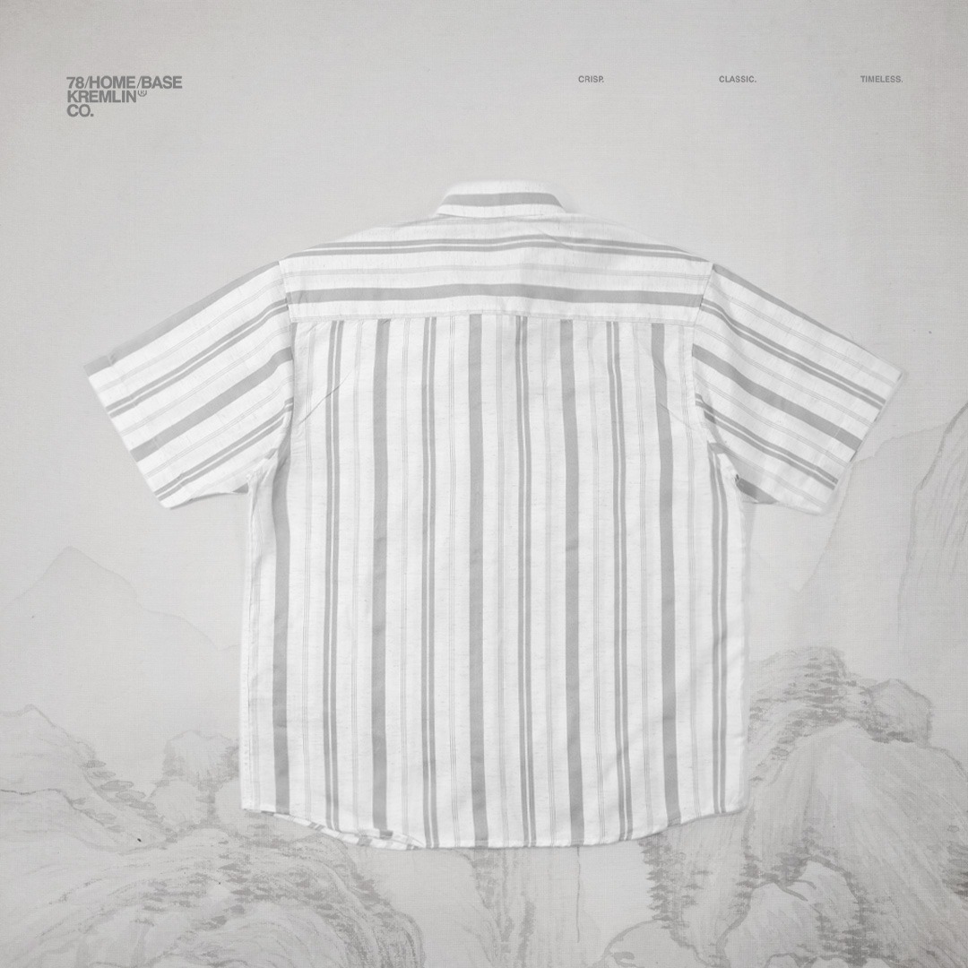 KREMLIN Shirt Kemeja Salur Pinstripe - Regular - Oasis Grey