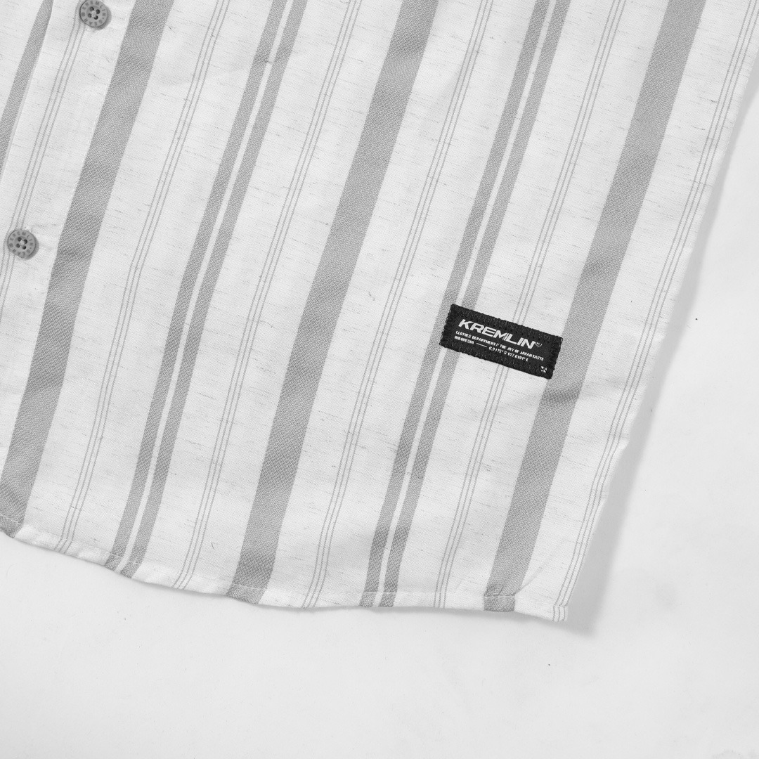 KREMLIN Shirt Kemeja Salur Pinstripe - Regular - Oasis Grey