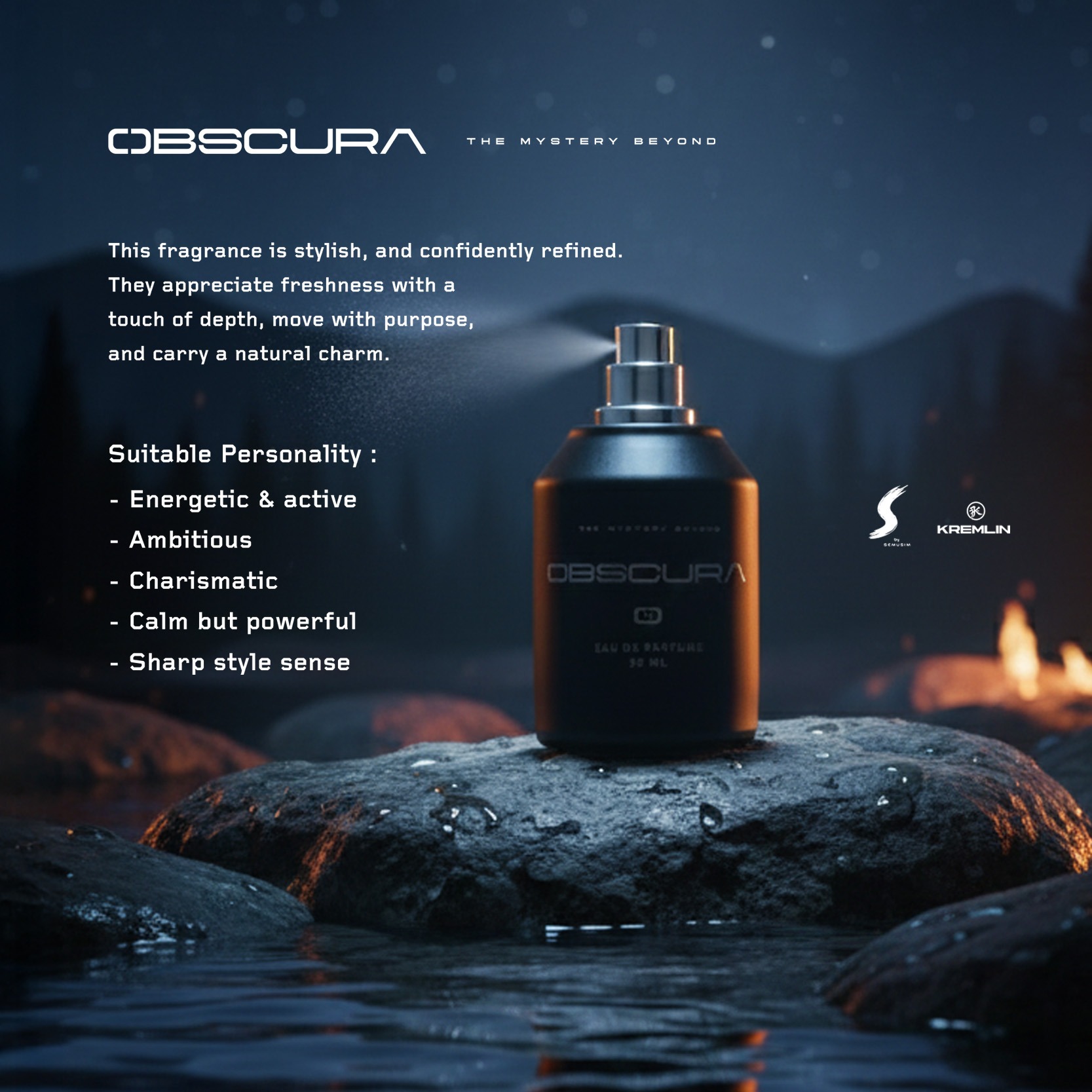 KREMLIN X S BY SEMUSIM - Dualism Fragrance Eau de Parfum 50 ml - Black - OBSCURA