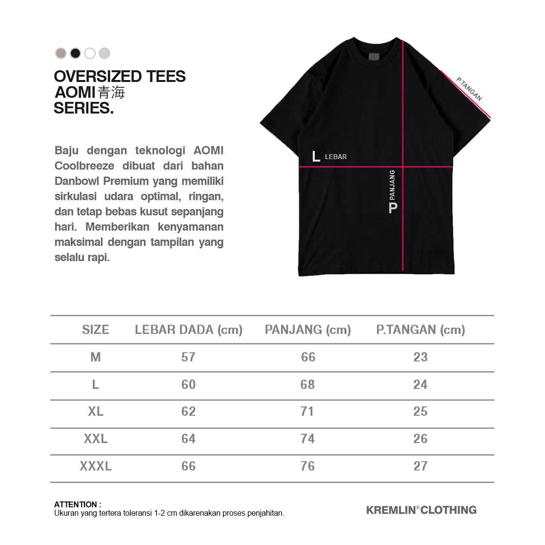 KREMLIN Oversized T-shirt AOMI Series Coolbreeze - AISU