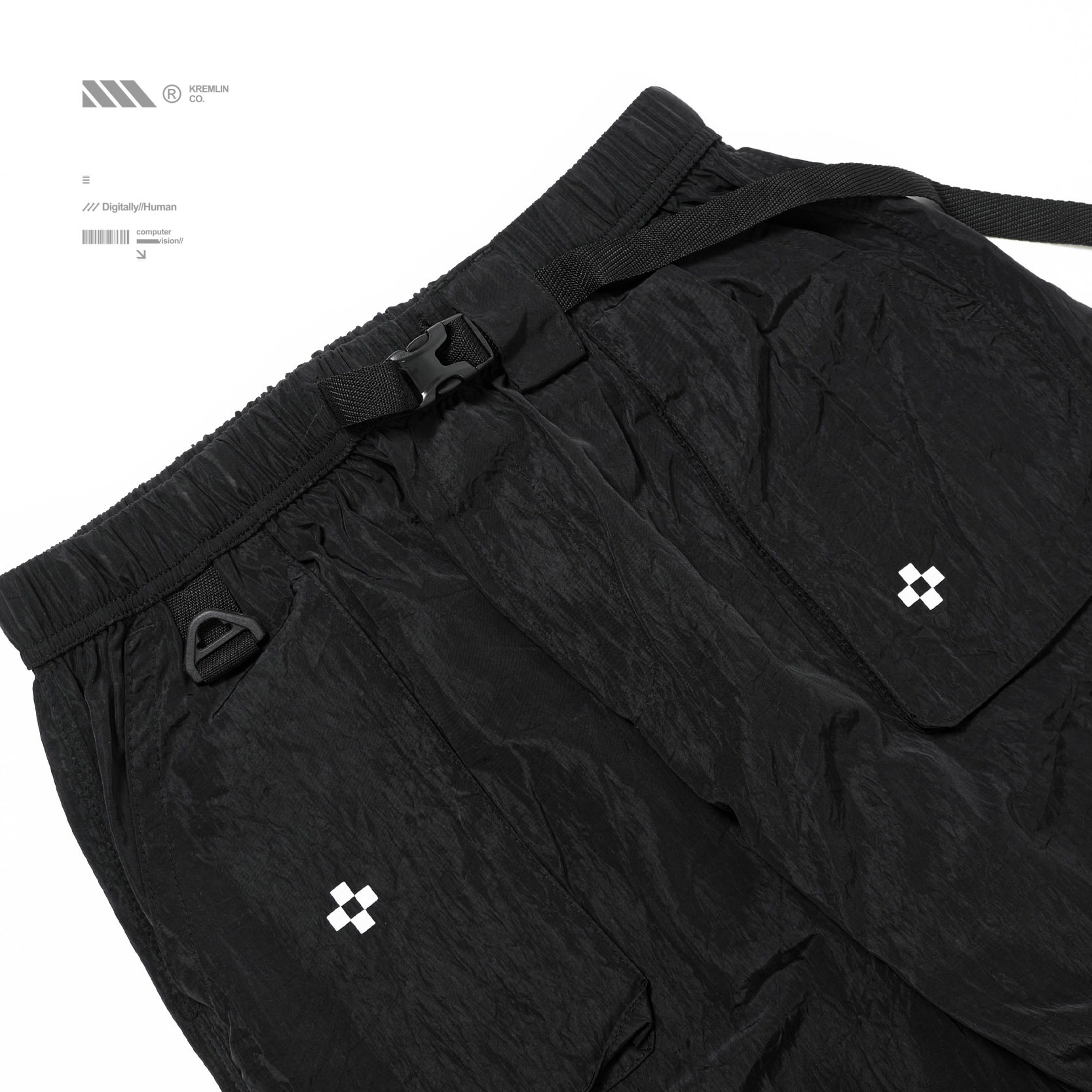 KREMLIN Long Cargo Nylon Cringkle -Black - Pyro