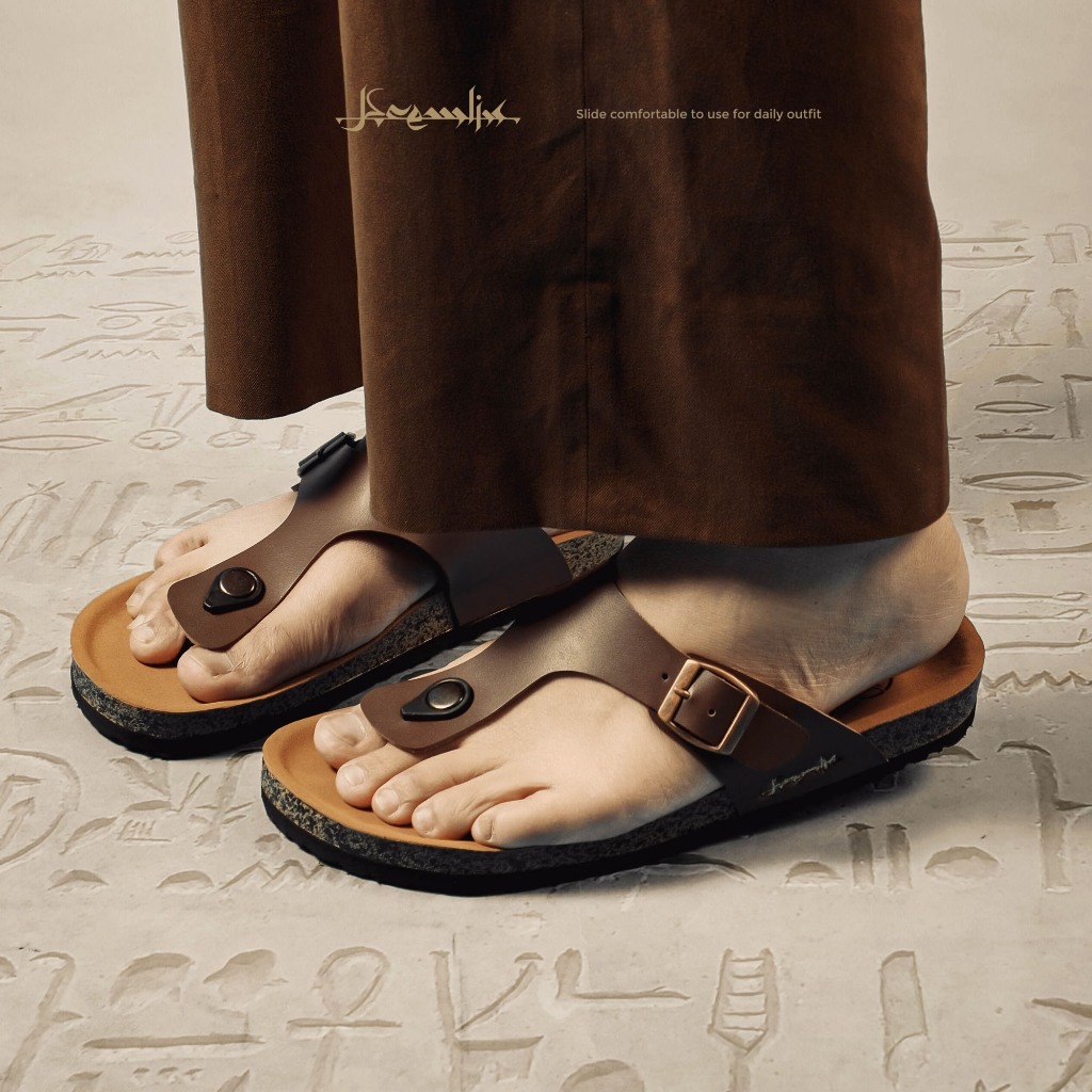 Kremlin Sepatu Sandal Slide - Footbed Jepit - Brown - RAGA