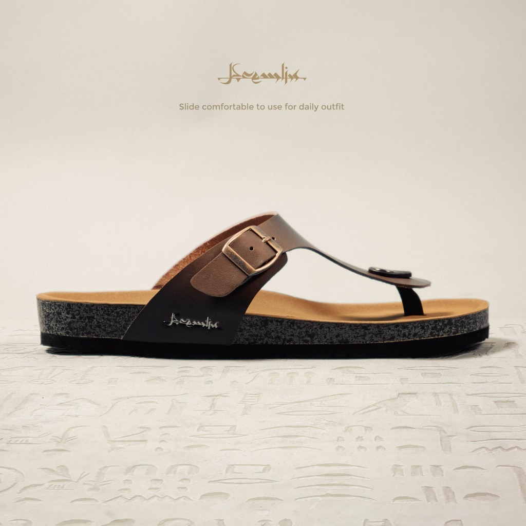 Kremlin Sepatu Sandal Slide - Footbed Jepit - Brown - RAGA