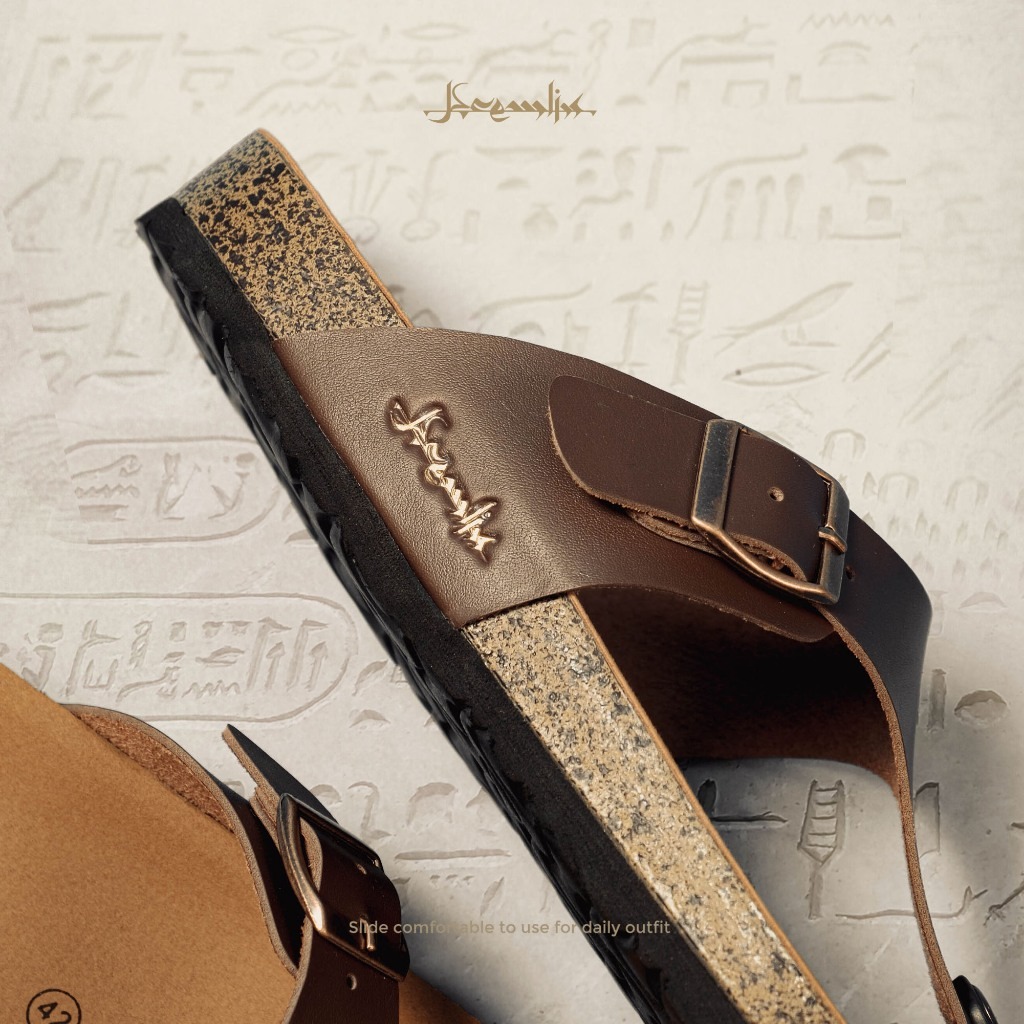 Kremlin Sepatu Sandal Slide - Footbed Jepit - Brown - RAGA