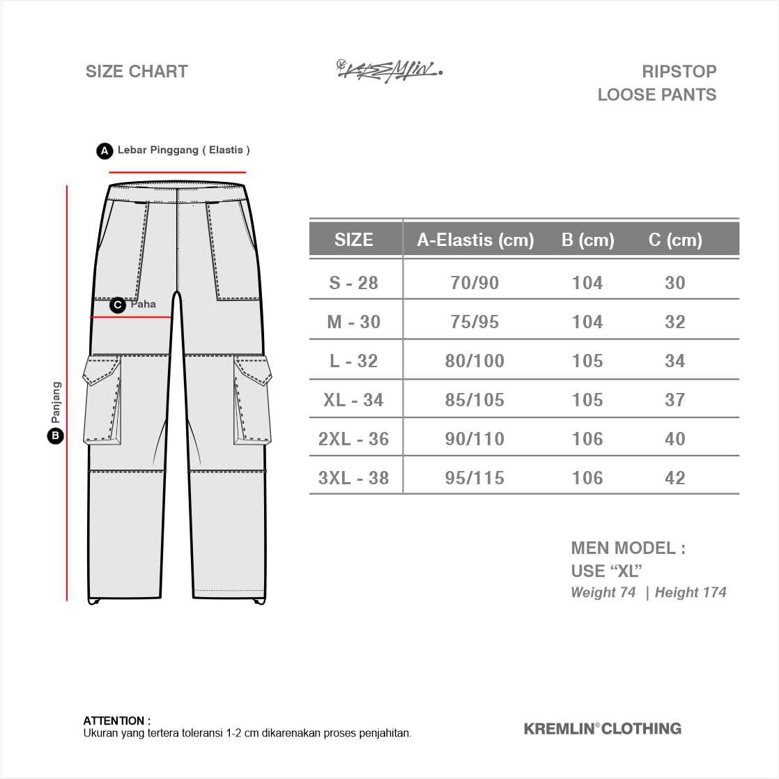 KREMLIN Loose Pants Long Celana Cargo Dragon Techwear - STEGO