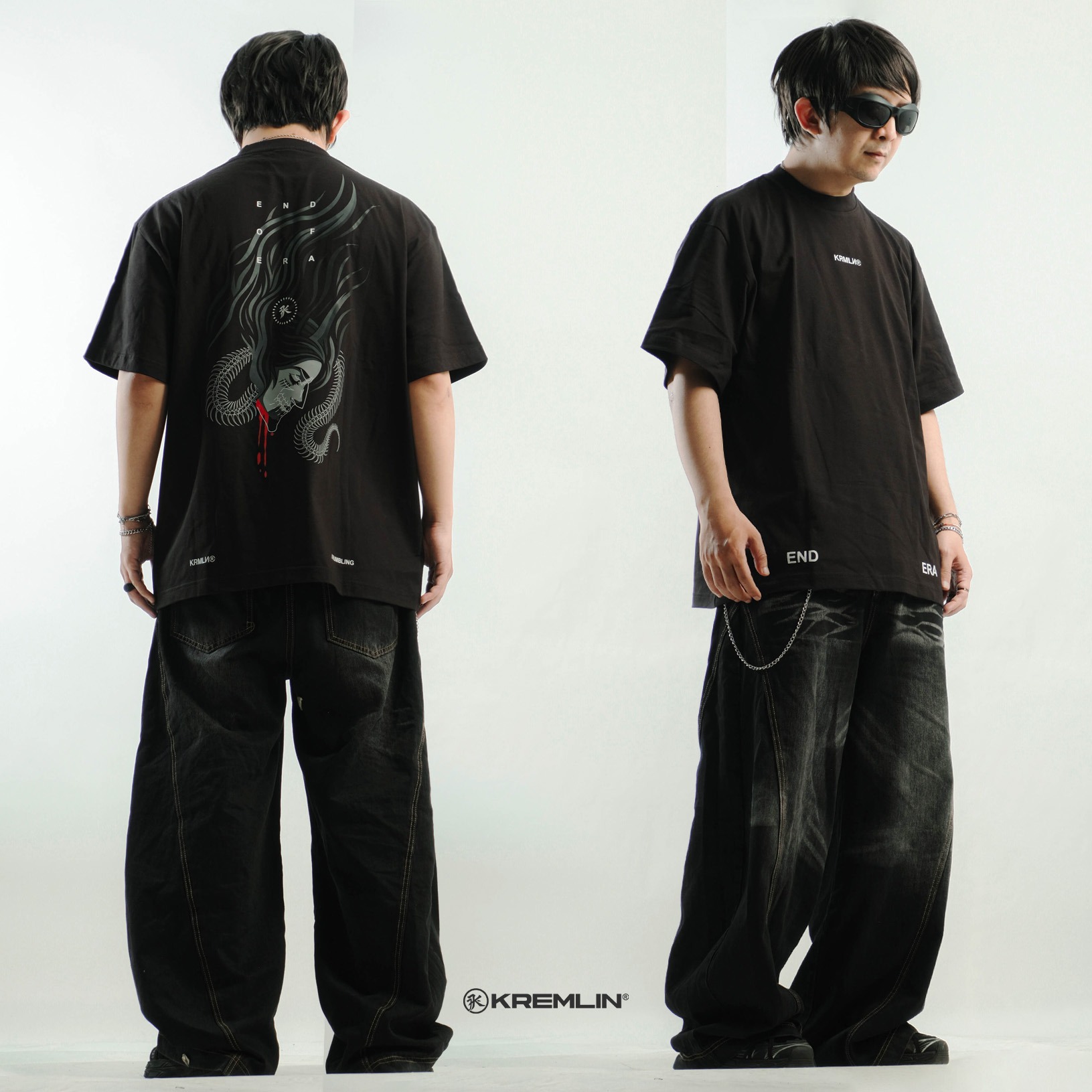 KREMLIN T-Shirt Oversized Fit Black - Anime xpremiental - Rumbling