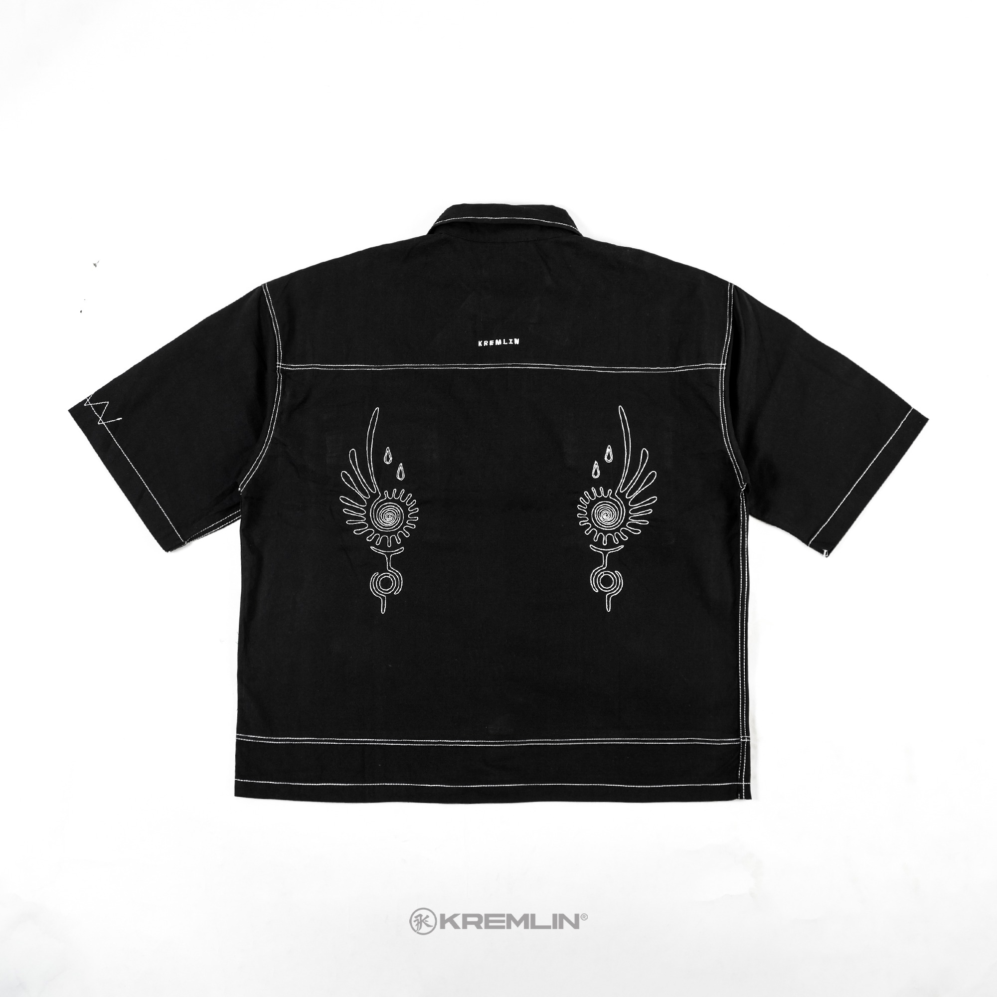 KREMLIN Shirt Kemeja Shortsleeve Boxy Fit Black - SHIRA