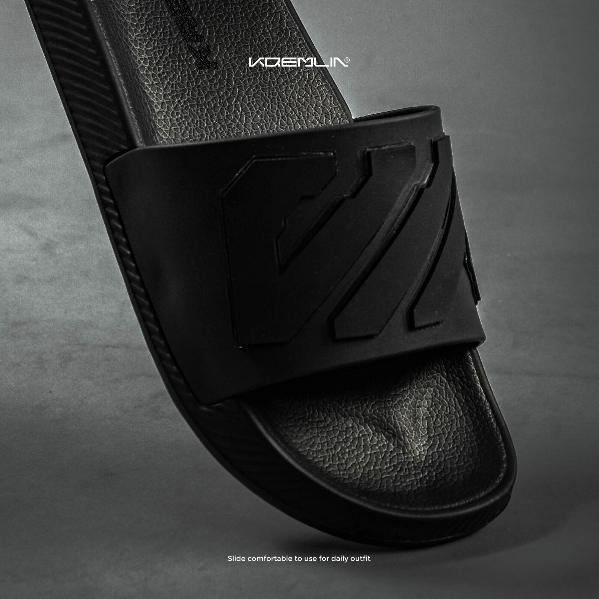 Kremlin Sandal Slide Elastis Slop Black - Silent