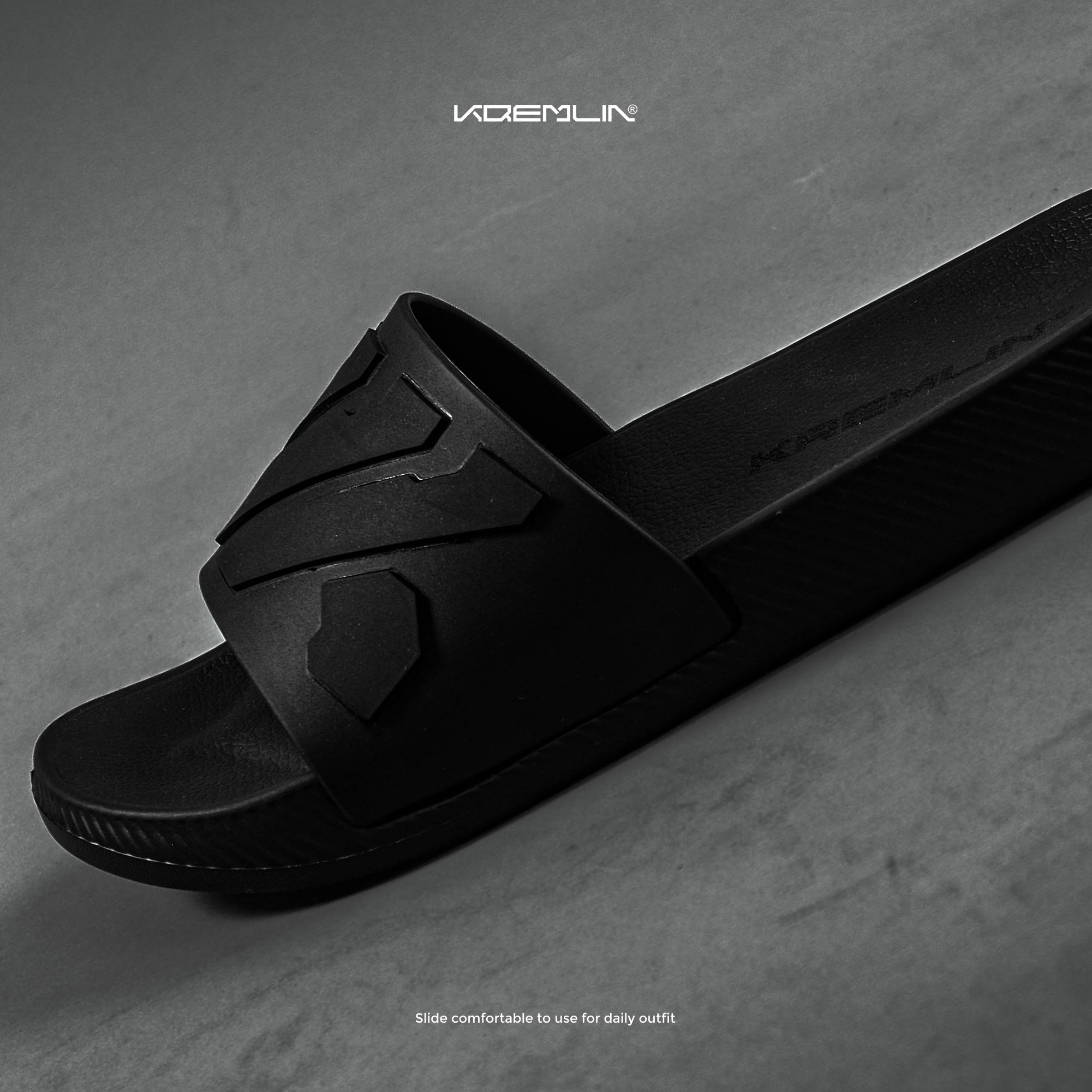 Kremlin Sandal Slide Elastis Slop Black - Silent