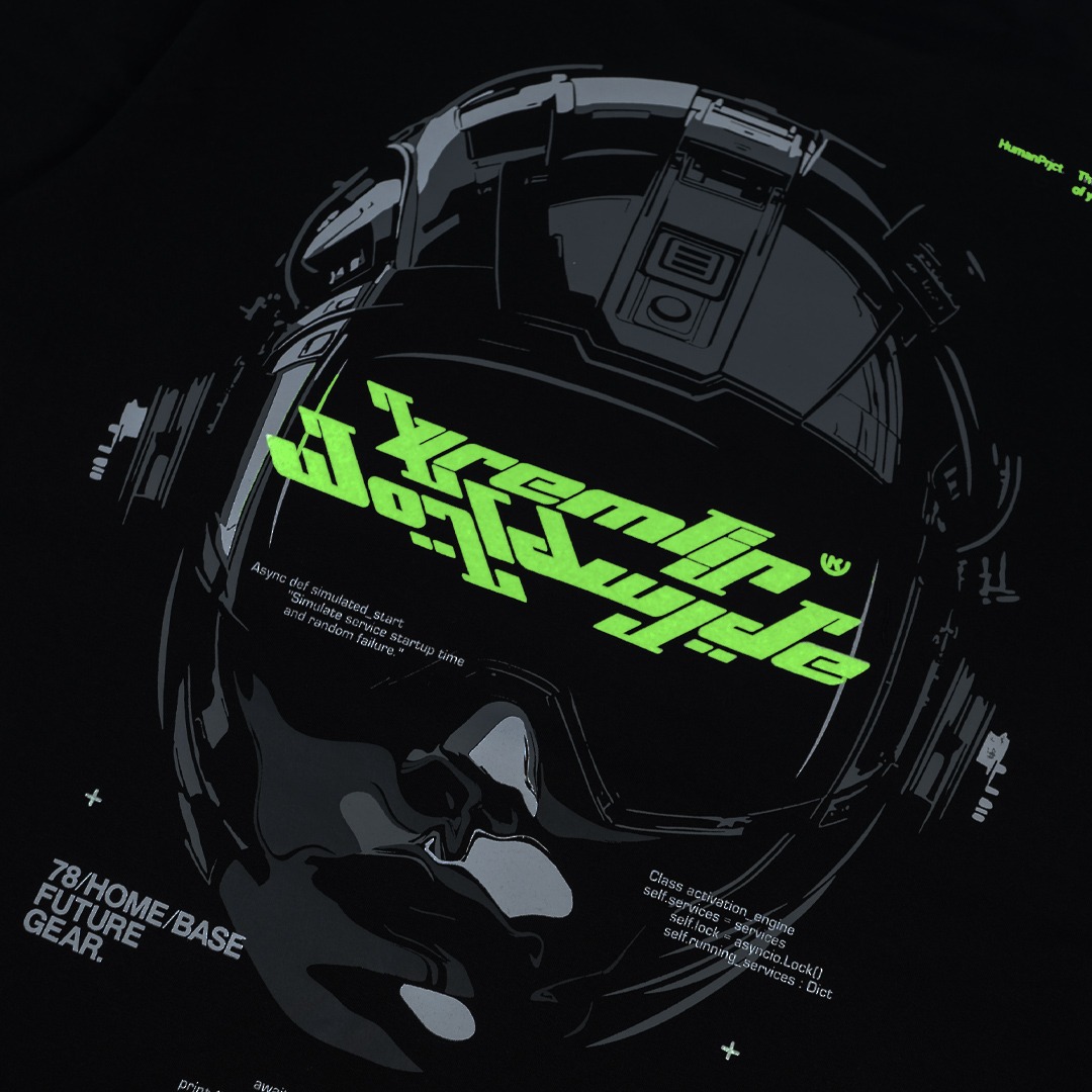 Kremlin T-shirt Regular Cyber Graphic Glow in the Dark - Simulation