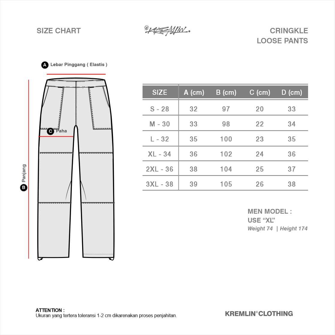 KREMLIN 2 in 1 Cargo Celana Nylon Cringkle - Modular Fit - GRANT