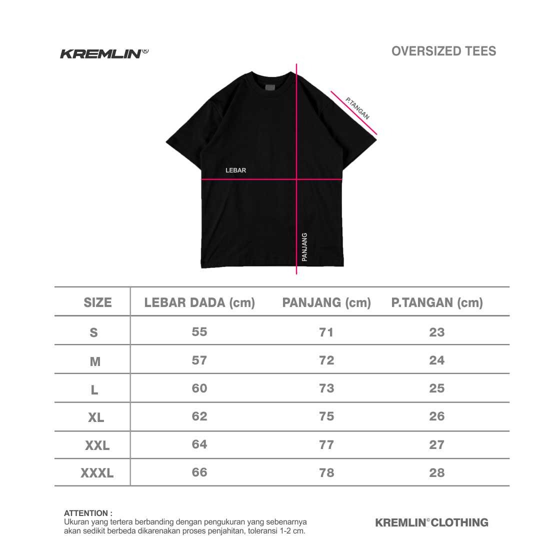 KREMLIN T-Shirt Oversized Relaxed Fit Black - Signal