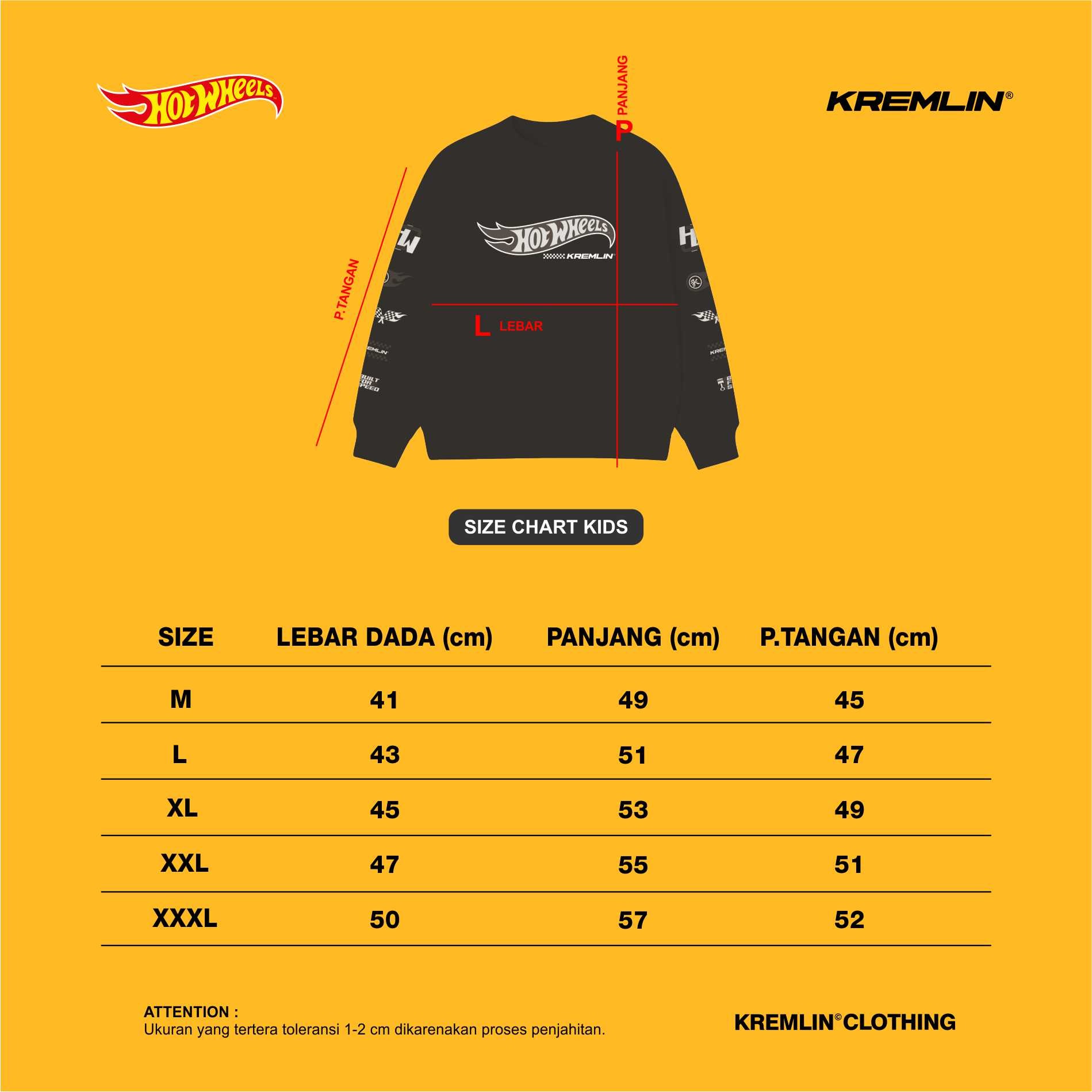 HOT WHEELS x KREMLIN Collaboration KIDS Crewneck - PRESTIGE