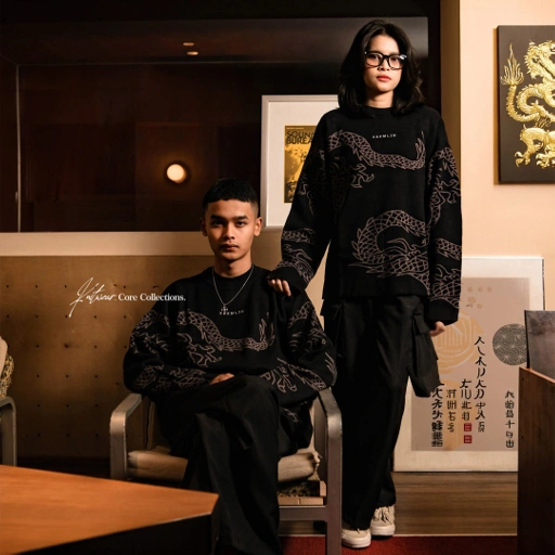 Image of KREMLIN Knitwear Crewneck Rajut Dragon Japan - Skinroot