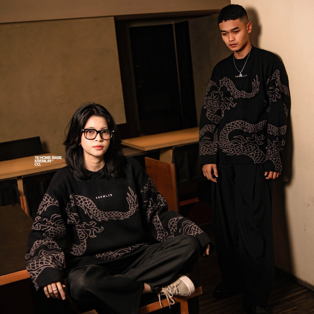 KREMLIN Knitwear Crewneck Rajut Dragon Japan - Skinroot