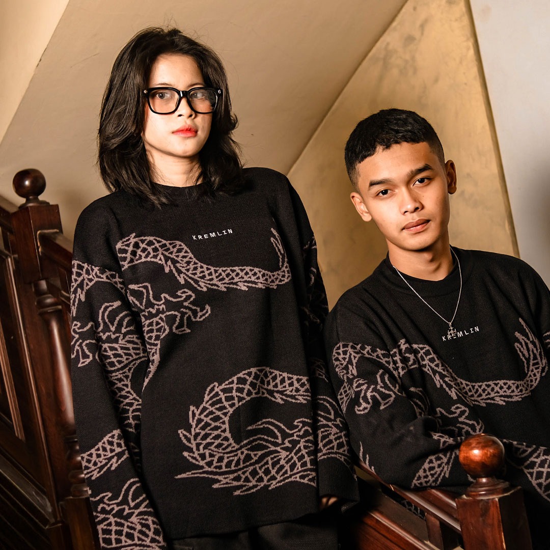 KREMLIN Knitwear Crewneck Rajut Dragon Japan - Skinroot