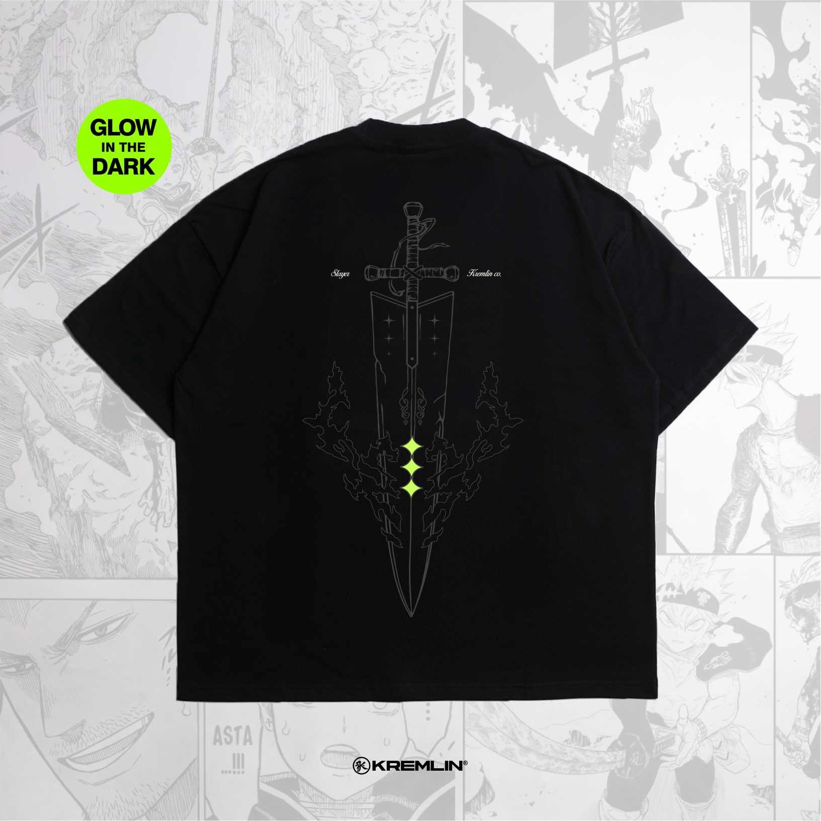 KREMLIN T-Shirt Oversized Fit Black - Anime xpremiental - Slayer