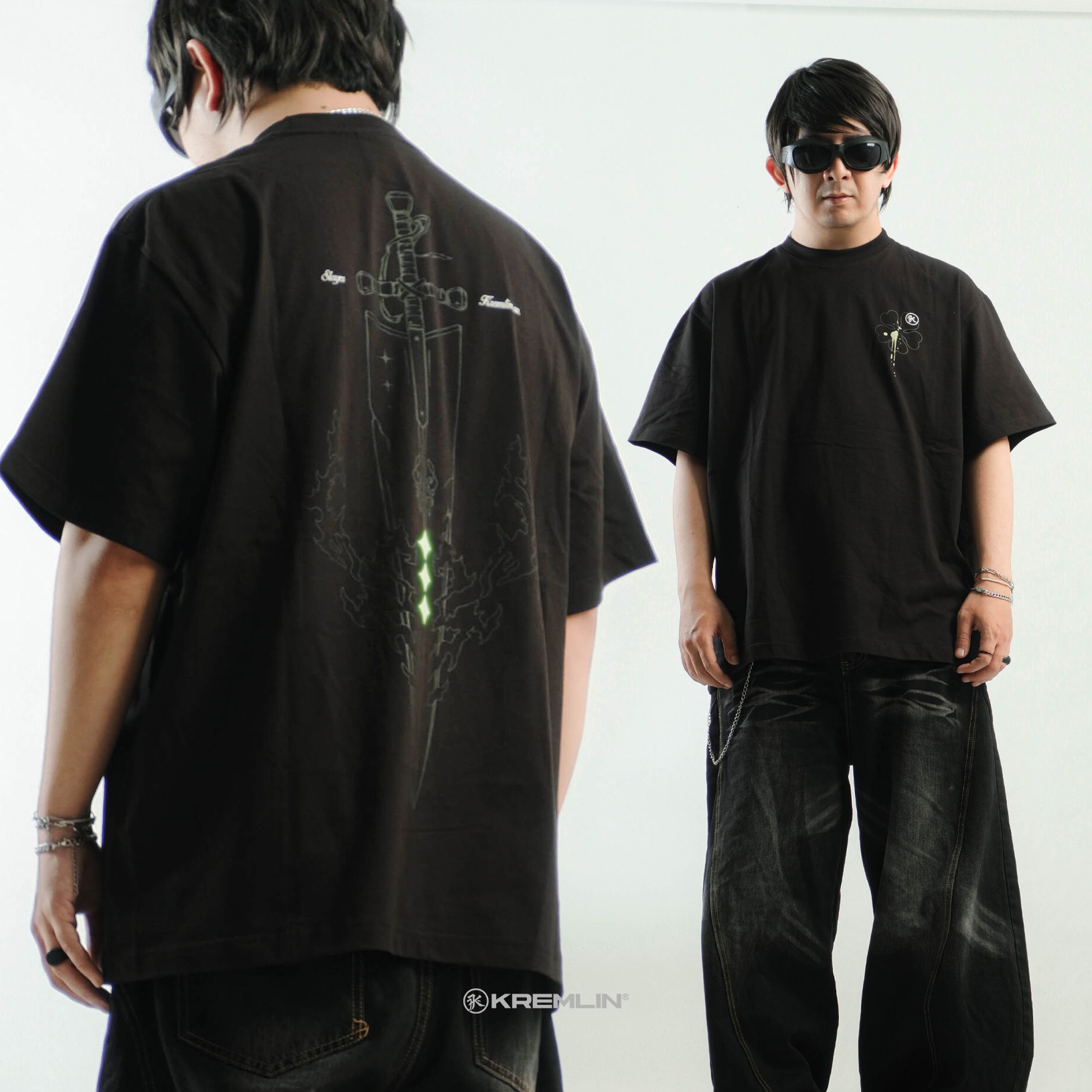 KREMLIN T-Shirt Oversized Fit Black - Anime xpremiental - Slayer