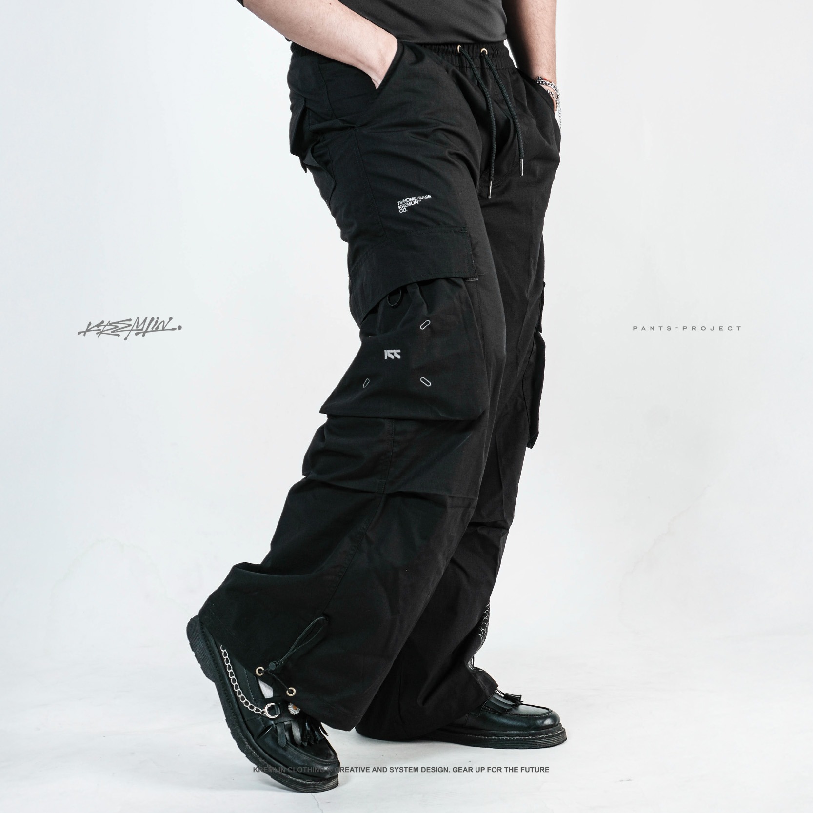 KREMLIN Loose Pants Long Celana Cargo Dragon Techwear - STEGO