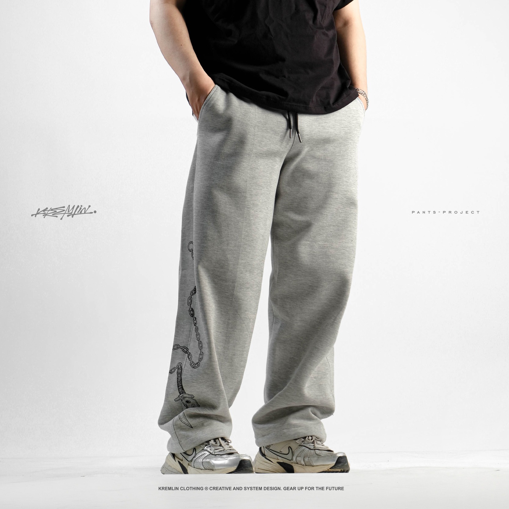 KREMLIN Celana Sweatpants Loose Pants Baggy - Anime insp - Toji