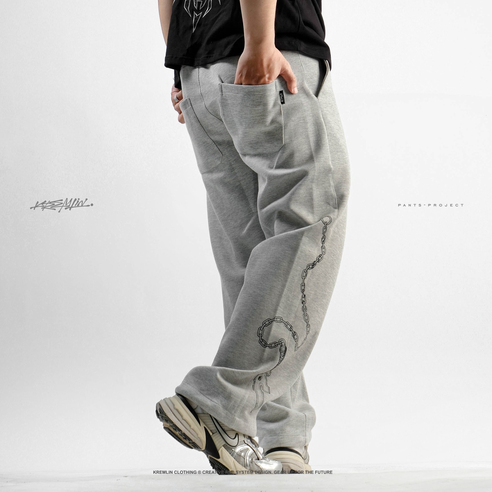 KREMLIN Celana Sweatpants Loose Pants Baggy - Anime insp - Toji