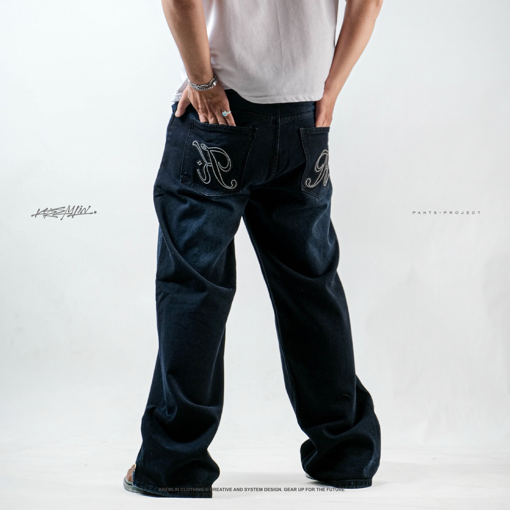 KREMLIN Celana Loose Jeans Denim Wash Dark Blue - VAULT