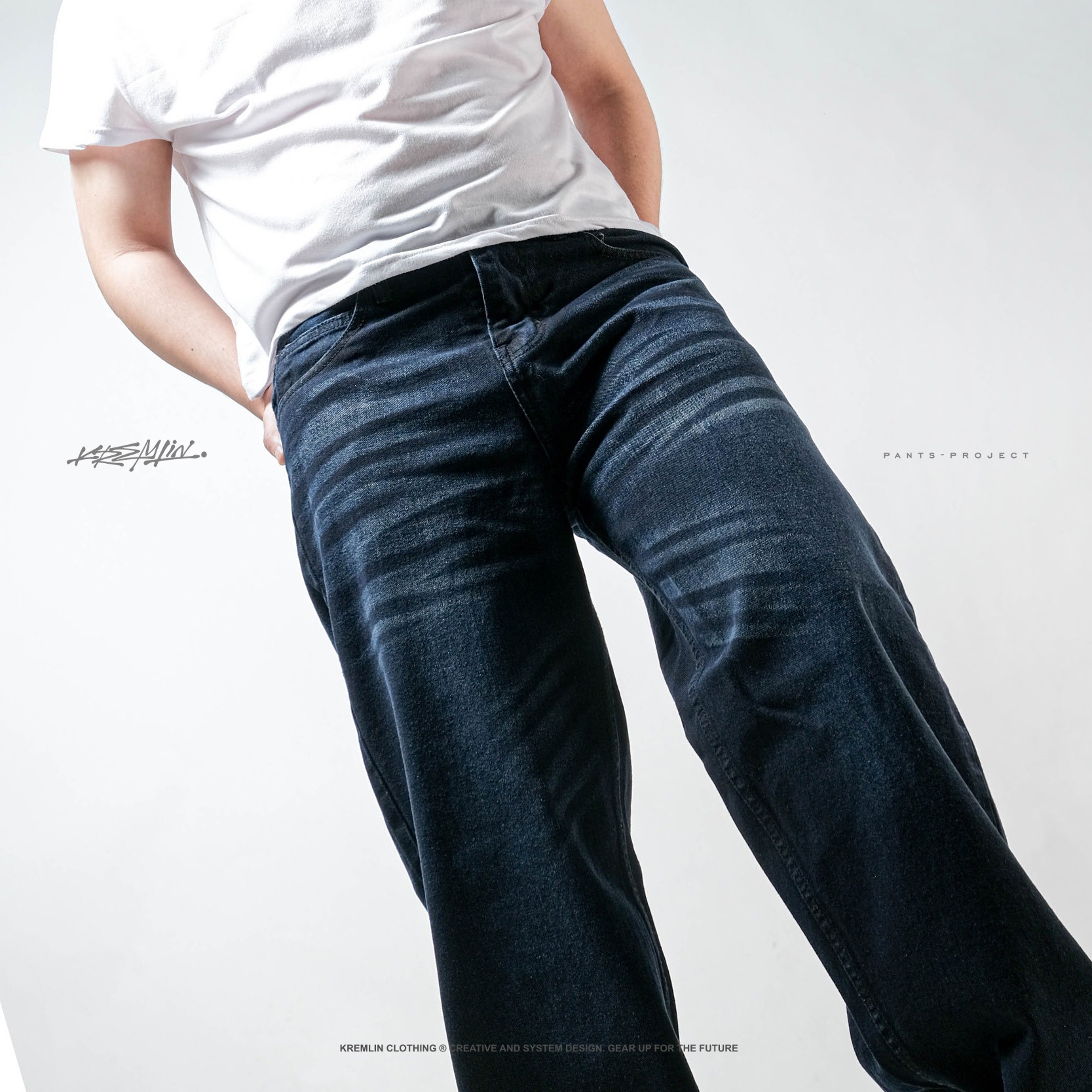 KREMLIN Celana Loose Jeans Denim Wash Dark Blue - VAULT