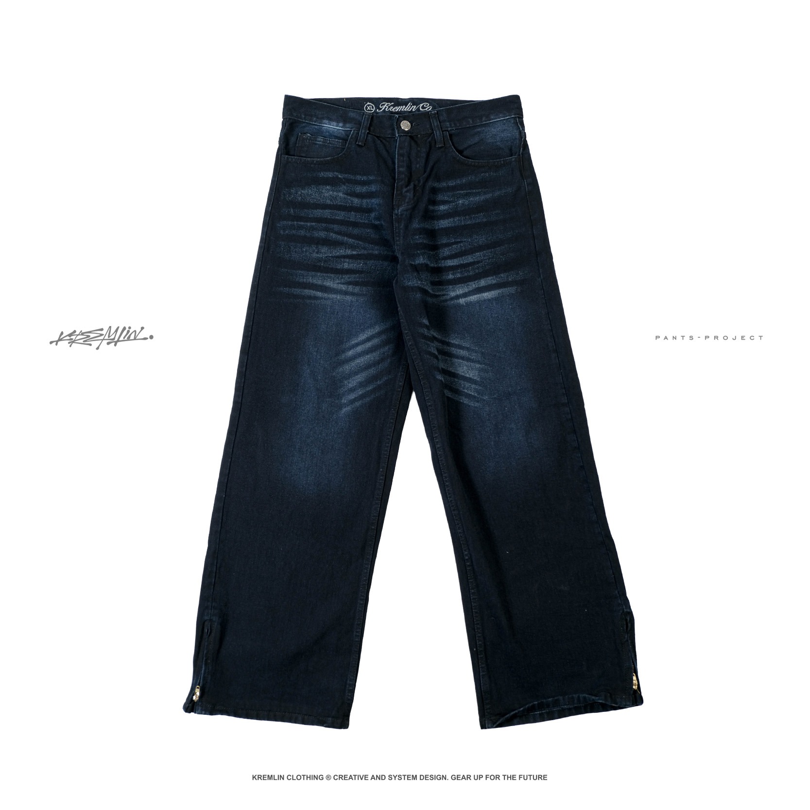 KREMLIN Celana Loose Jeans Denim Wash Dark Blue - VAULT