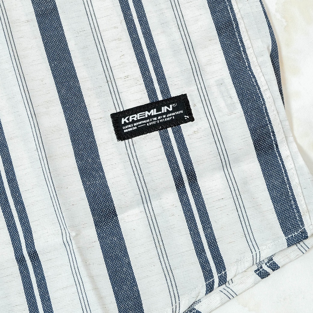 KREMLIN Shirt Kemeja Salur Pinstripe - Oversized - Vega Navy