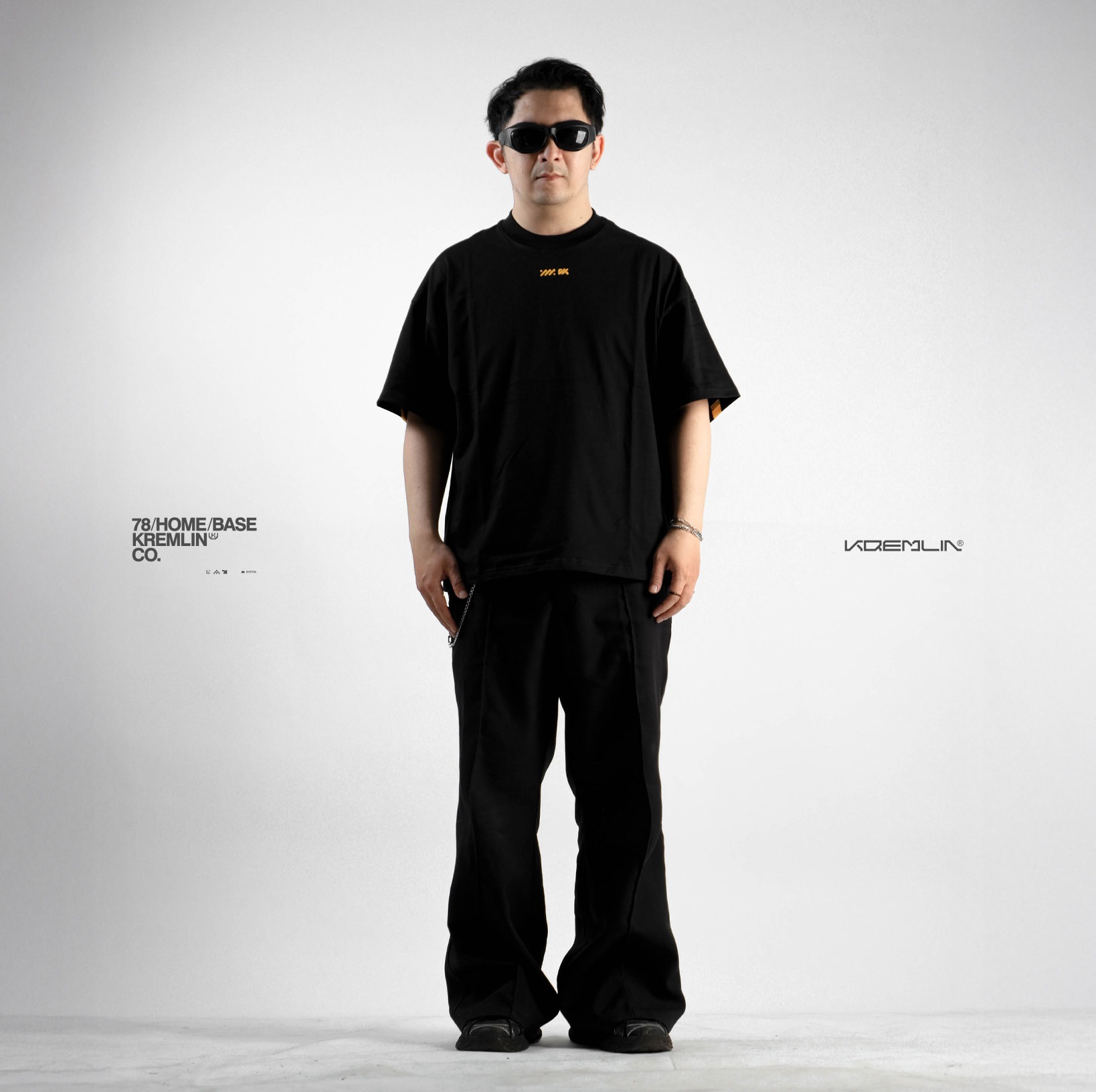 KREMLIN T-Shirt Boxy OVS Fit Black - VEX
